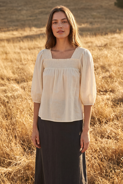 The Saffron Blouse in Cream