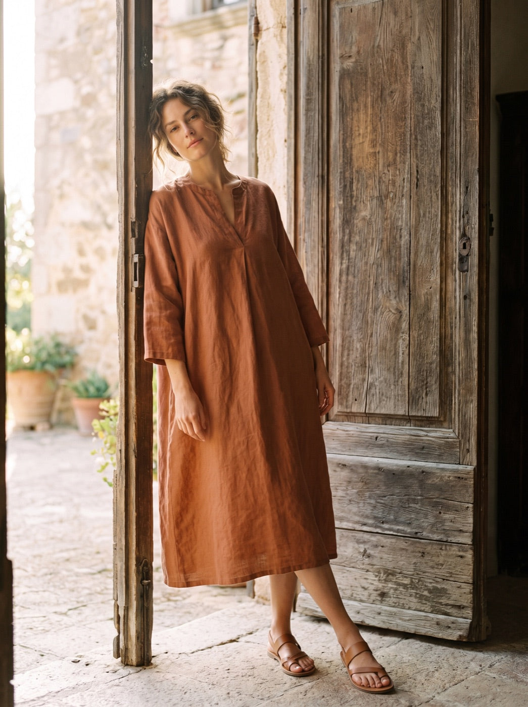 Terracotta linen