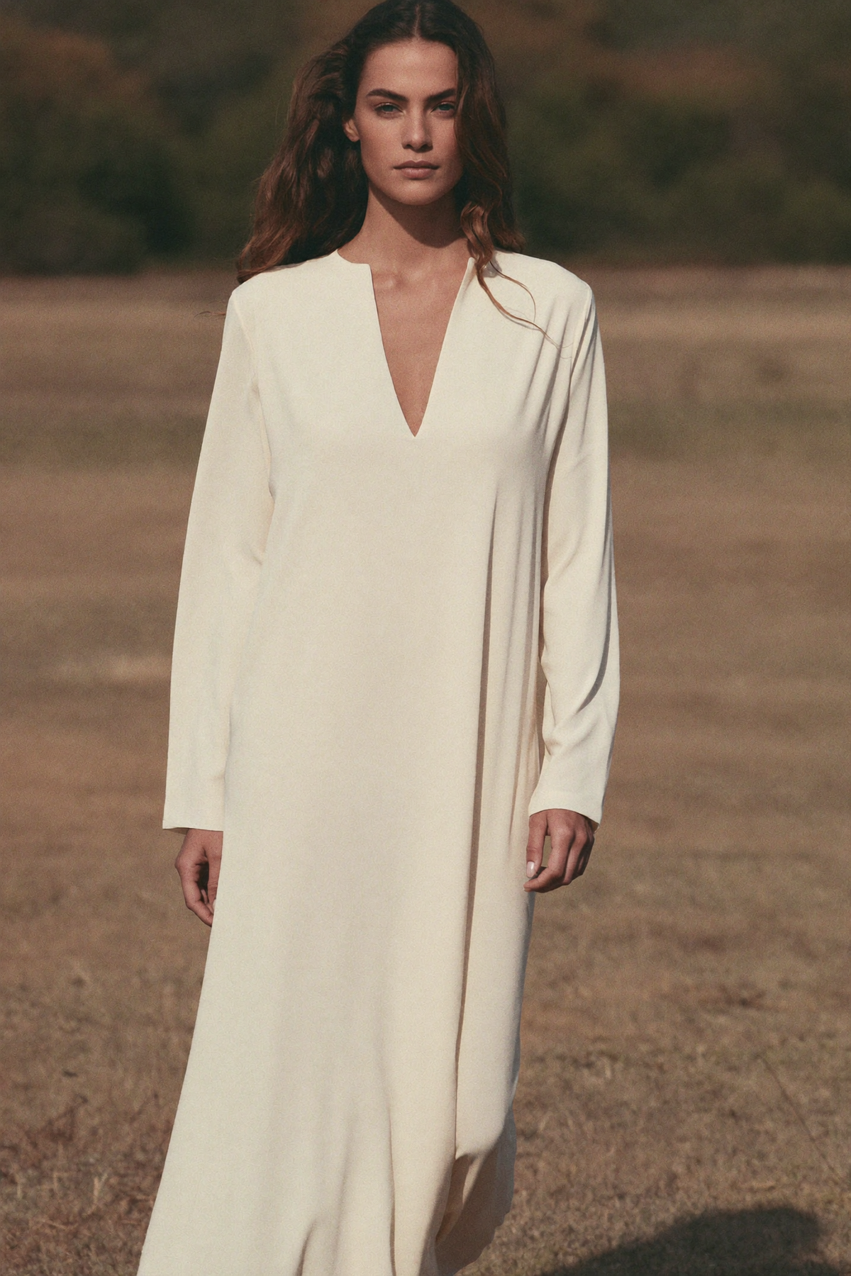The Wren Maxi in Ivory, front