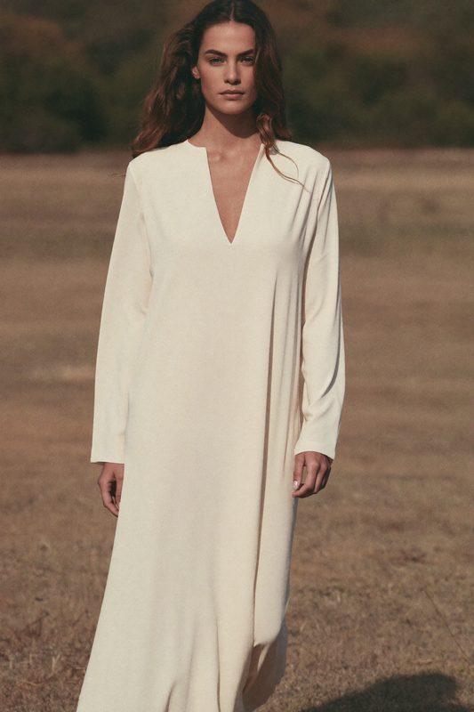 The Wren Maxi in Ivory, front