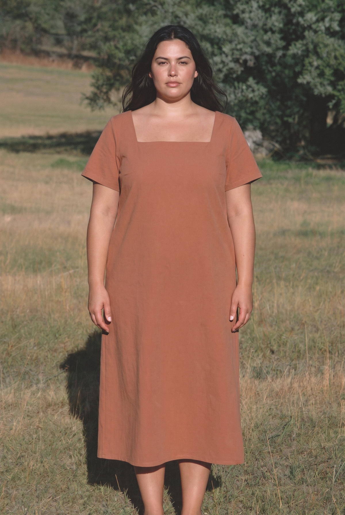 The Juniper Midi in Terracotta, Curve fit