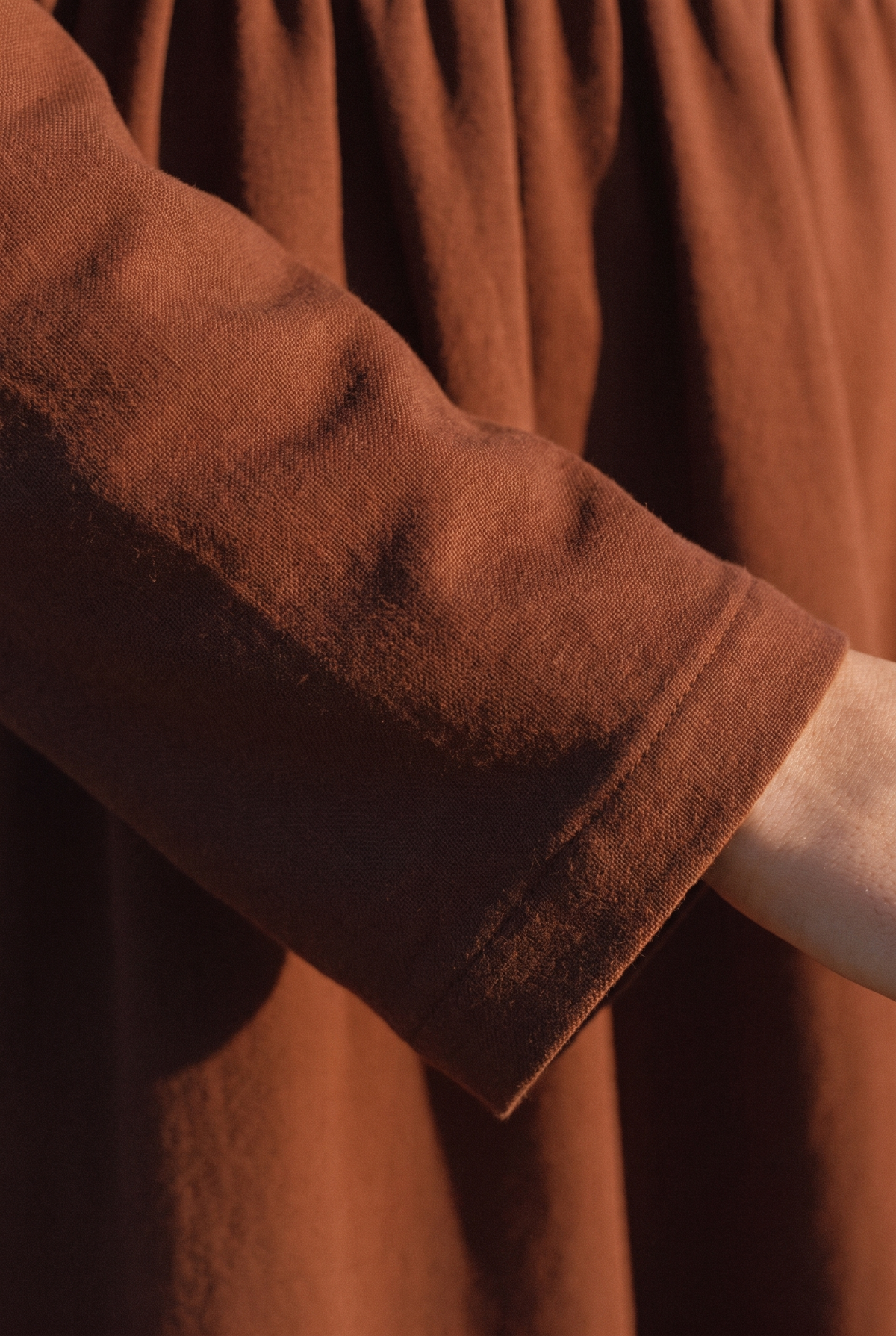 The Hazel Maxi, sleeve and cuff detail