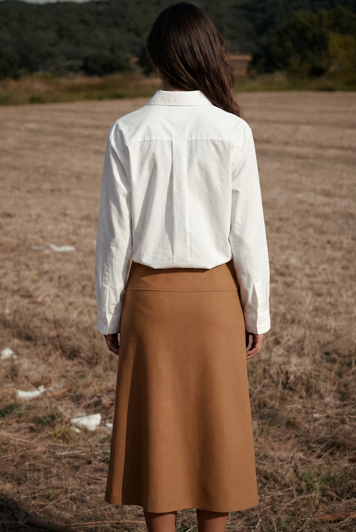 The Ivy Blouse in White, back