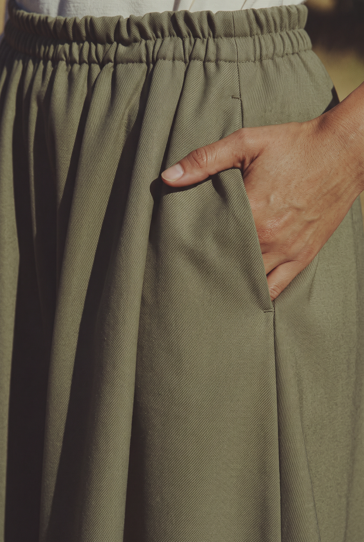 The Fern Skirt, pocket detail