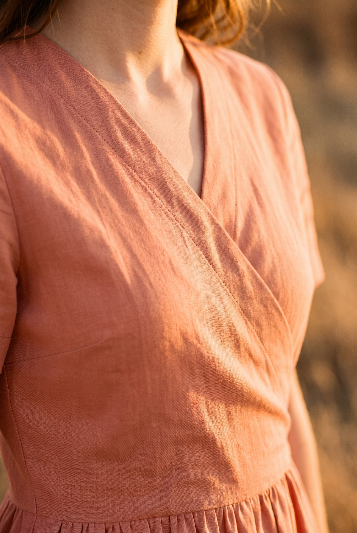 The Clementine Midi, neckline detail
