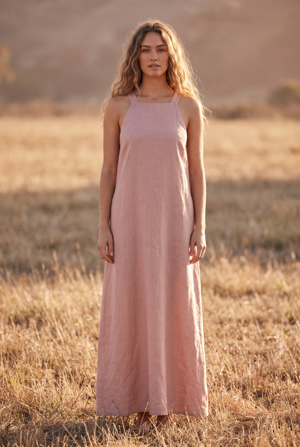 The Maren Maxi in Blush, front