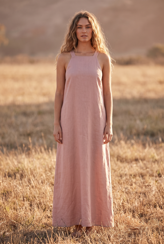 The Maren Maxi in Blush, front