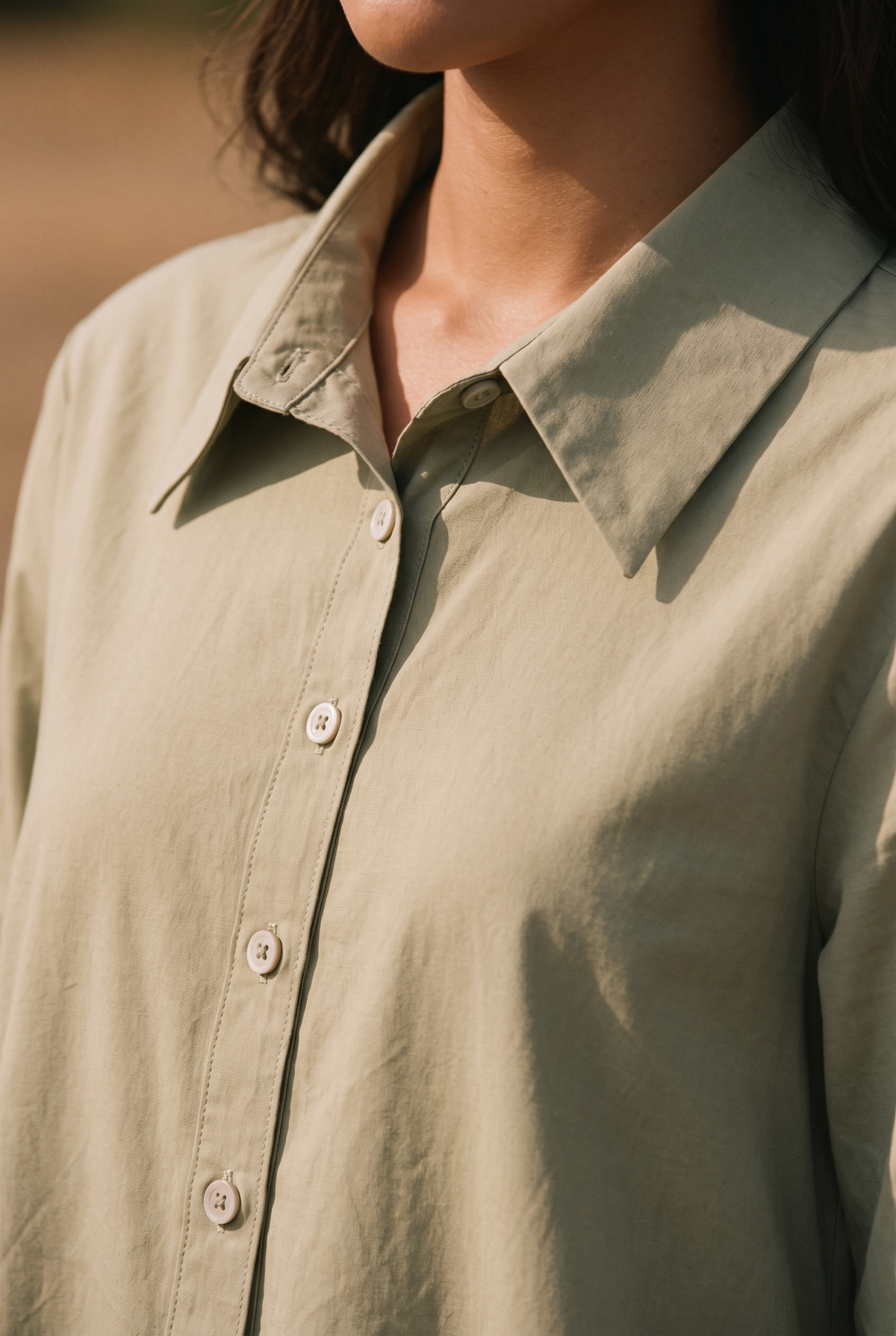 The Cora Midi, neckline detail