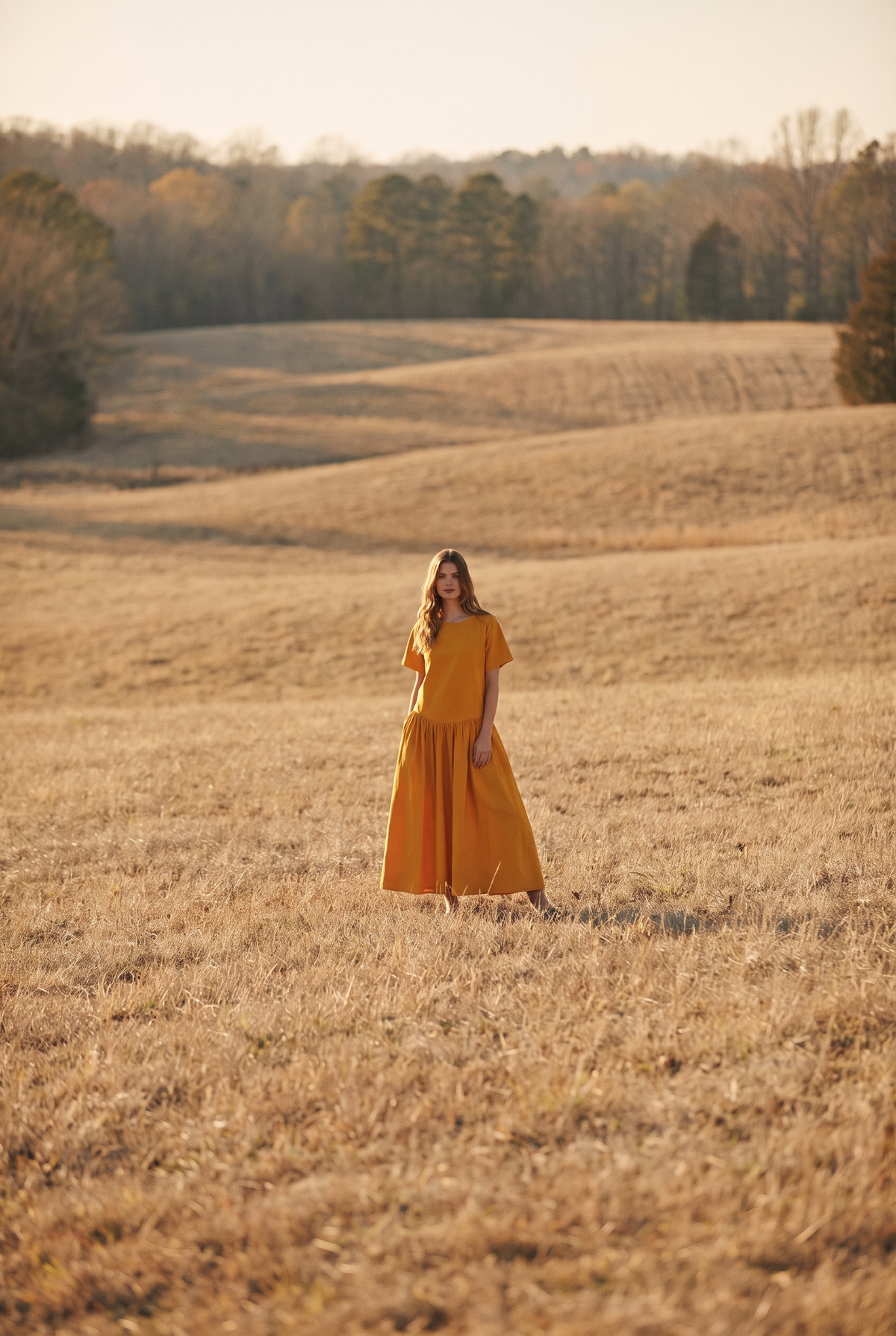 The Marigold Maxi in Golden, in the field