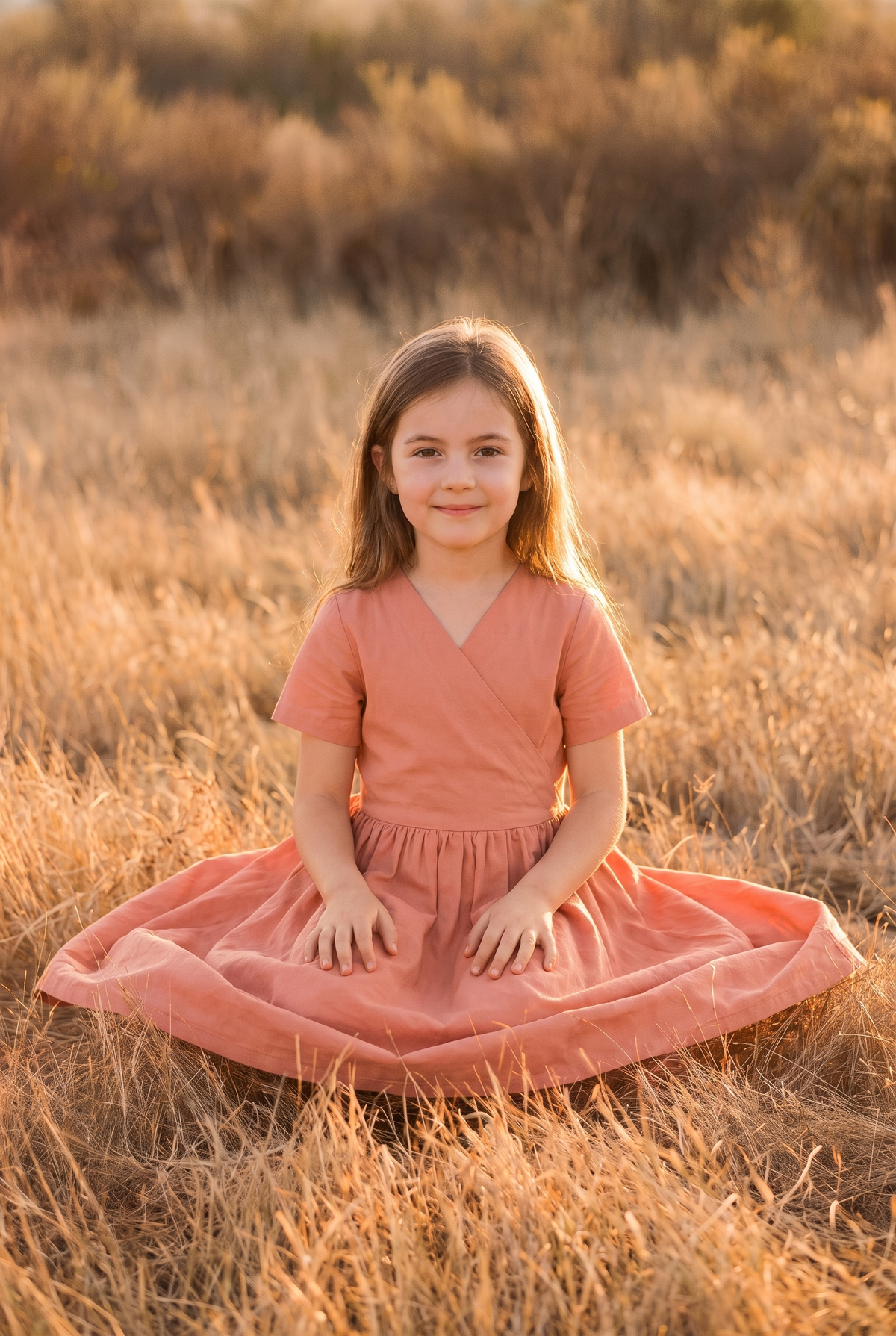 The Clementine Mini in Coral, seated