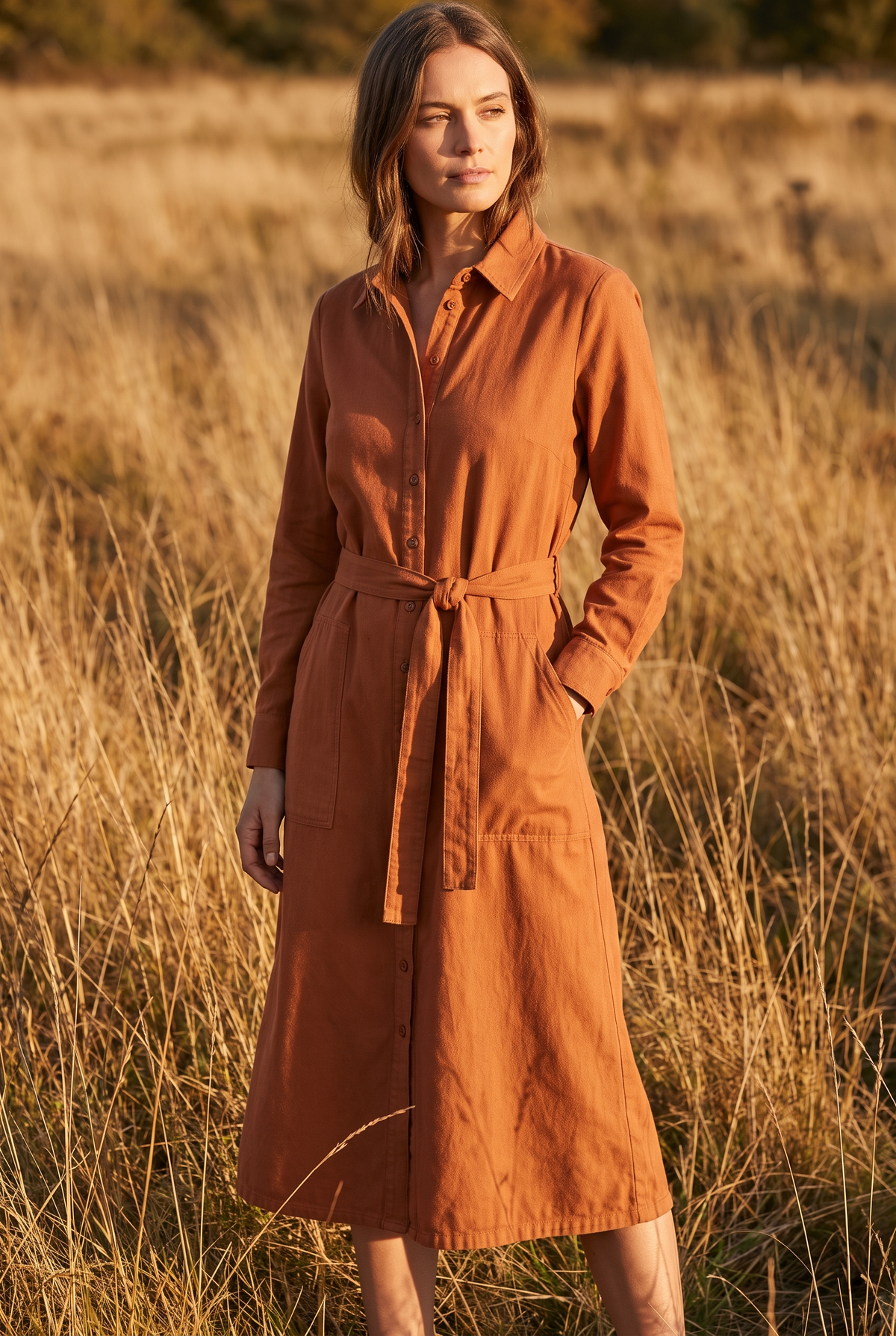 The Verbena Midi in Terracotta, front