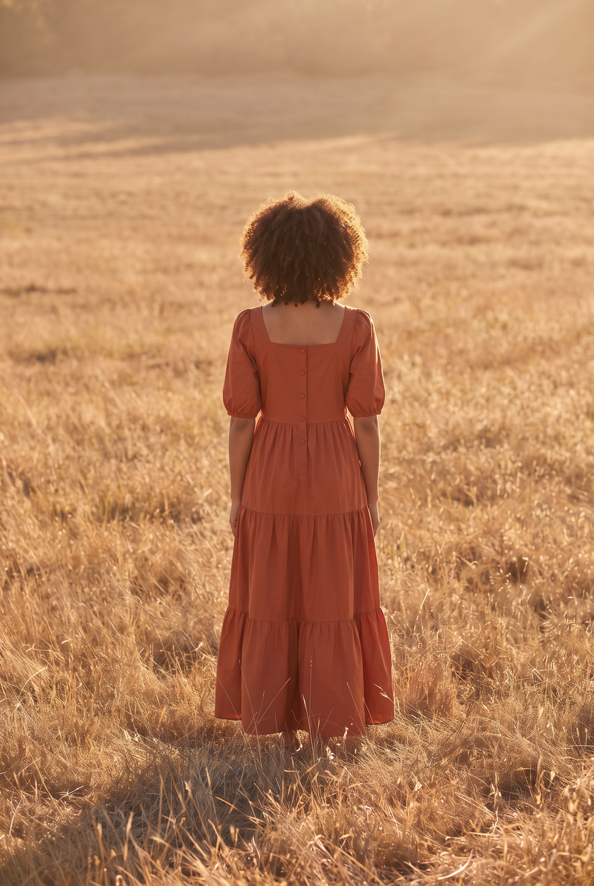 The Briar Maxi in Chestnut, back