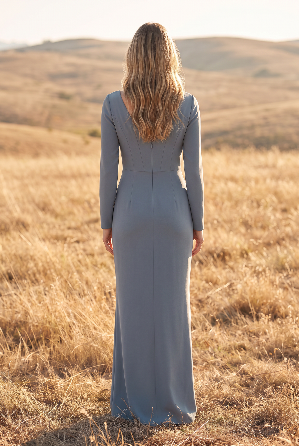 The Rowan Maxi in Slate, back