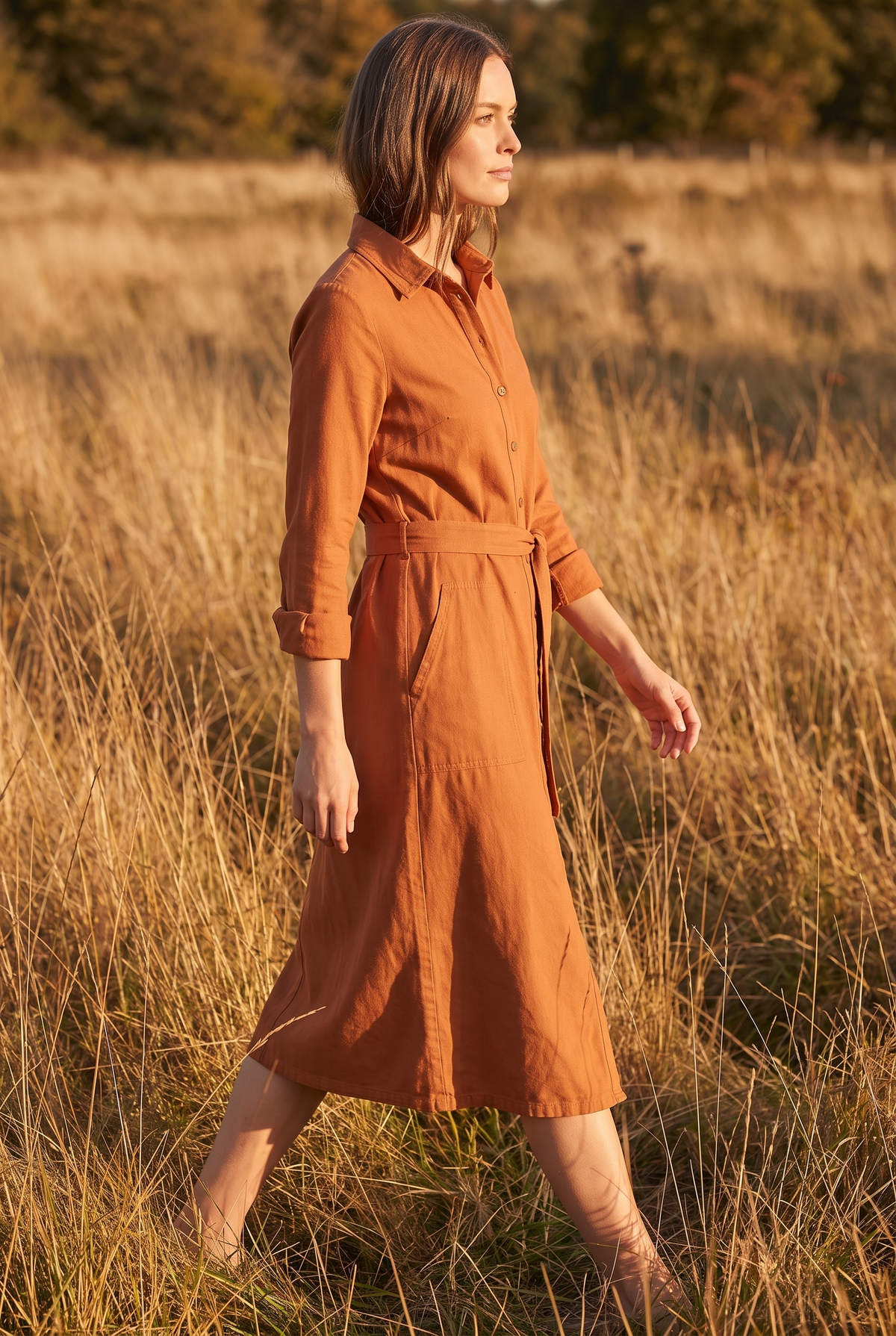 The Verbena Midi in Terracotta, walking
