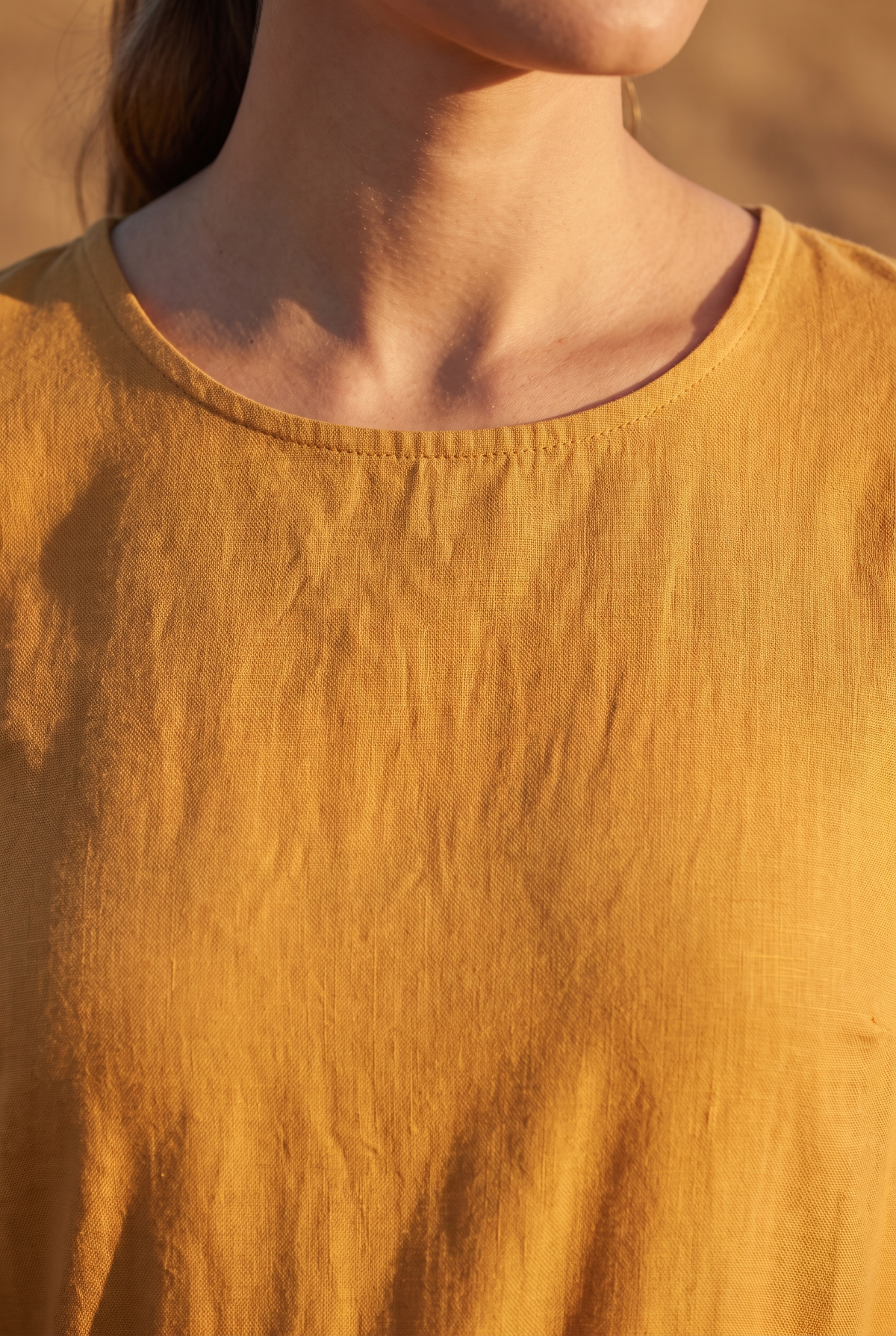The Tansy Midi, neckline detail