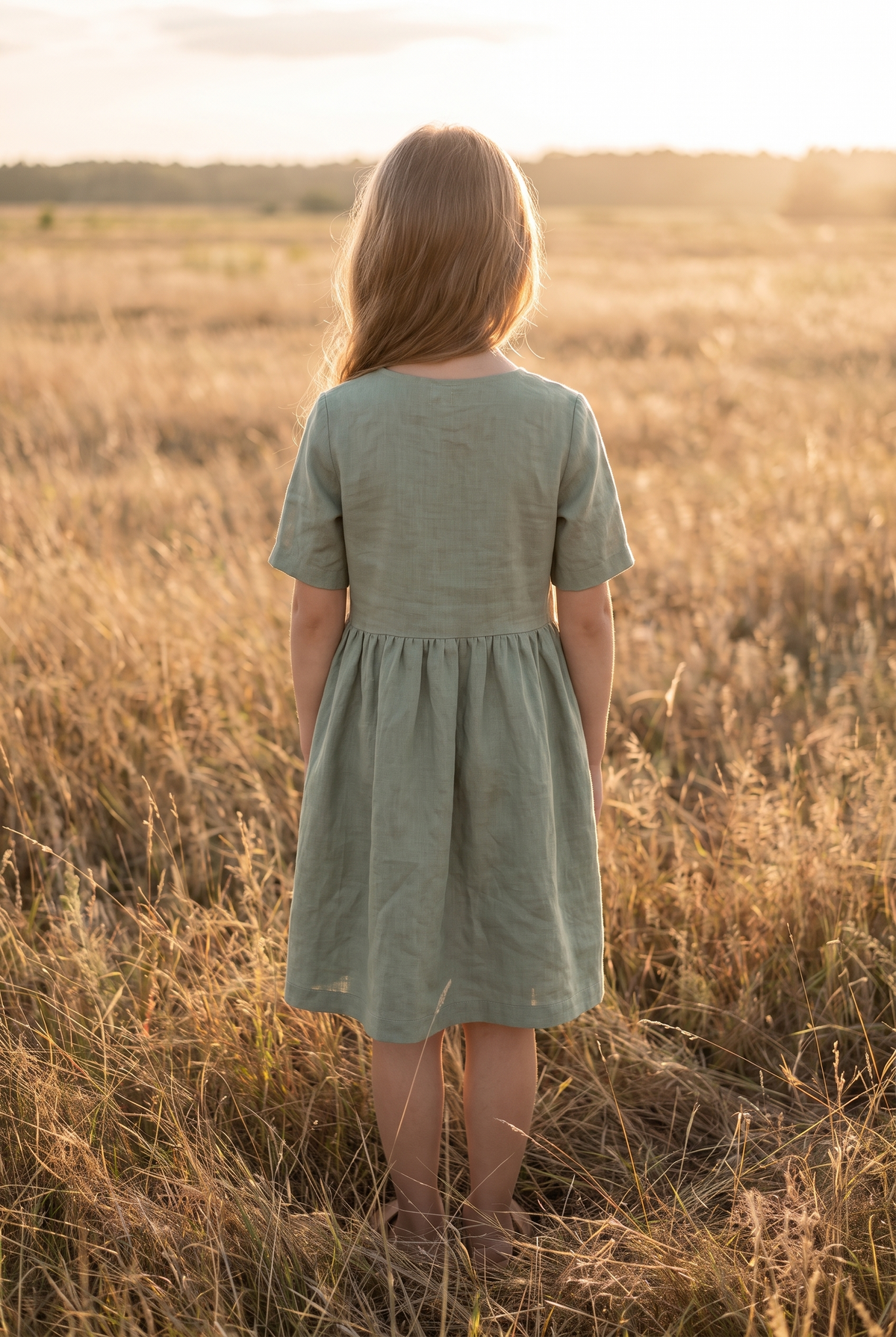 The Willow Mini in Sage, back
