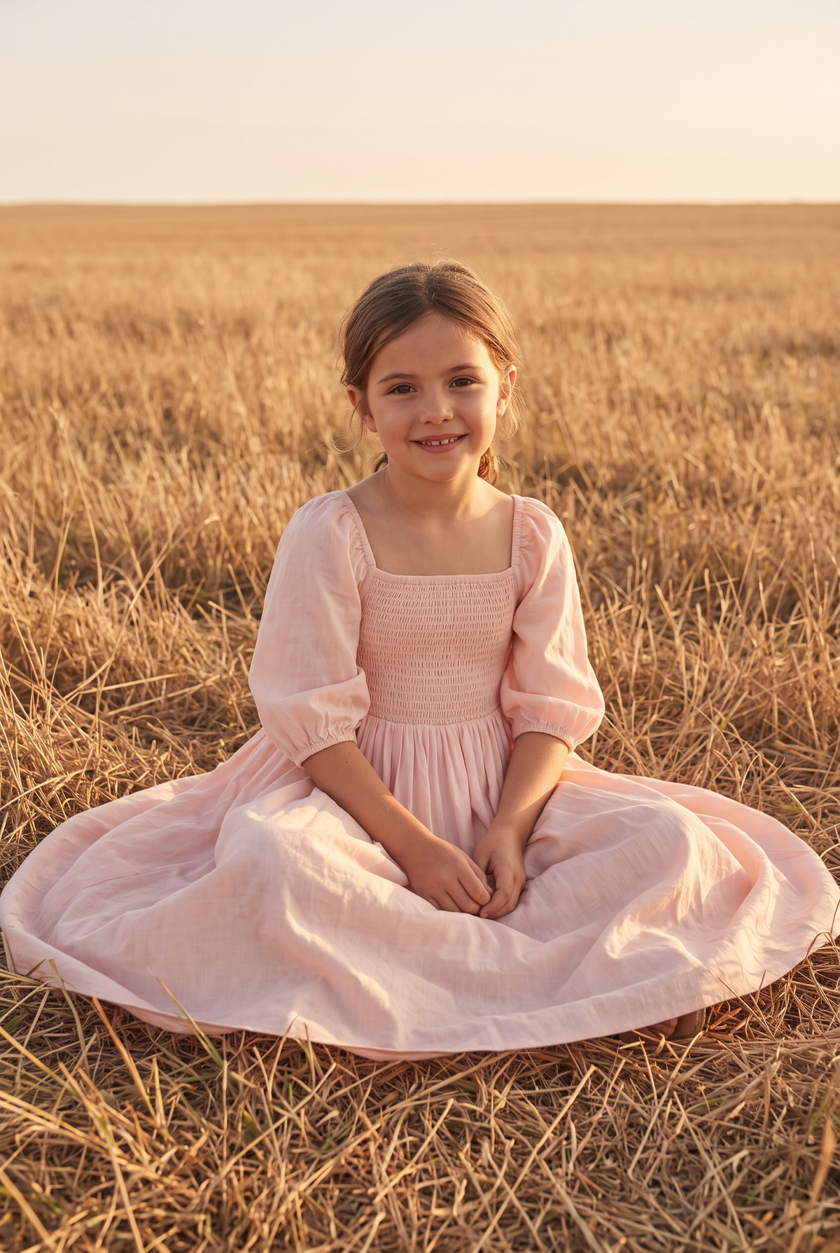 The Linden Mini in Blush, seated