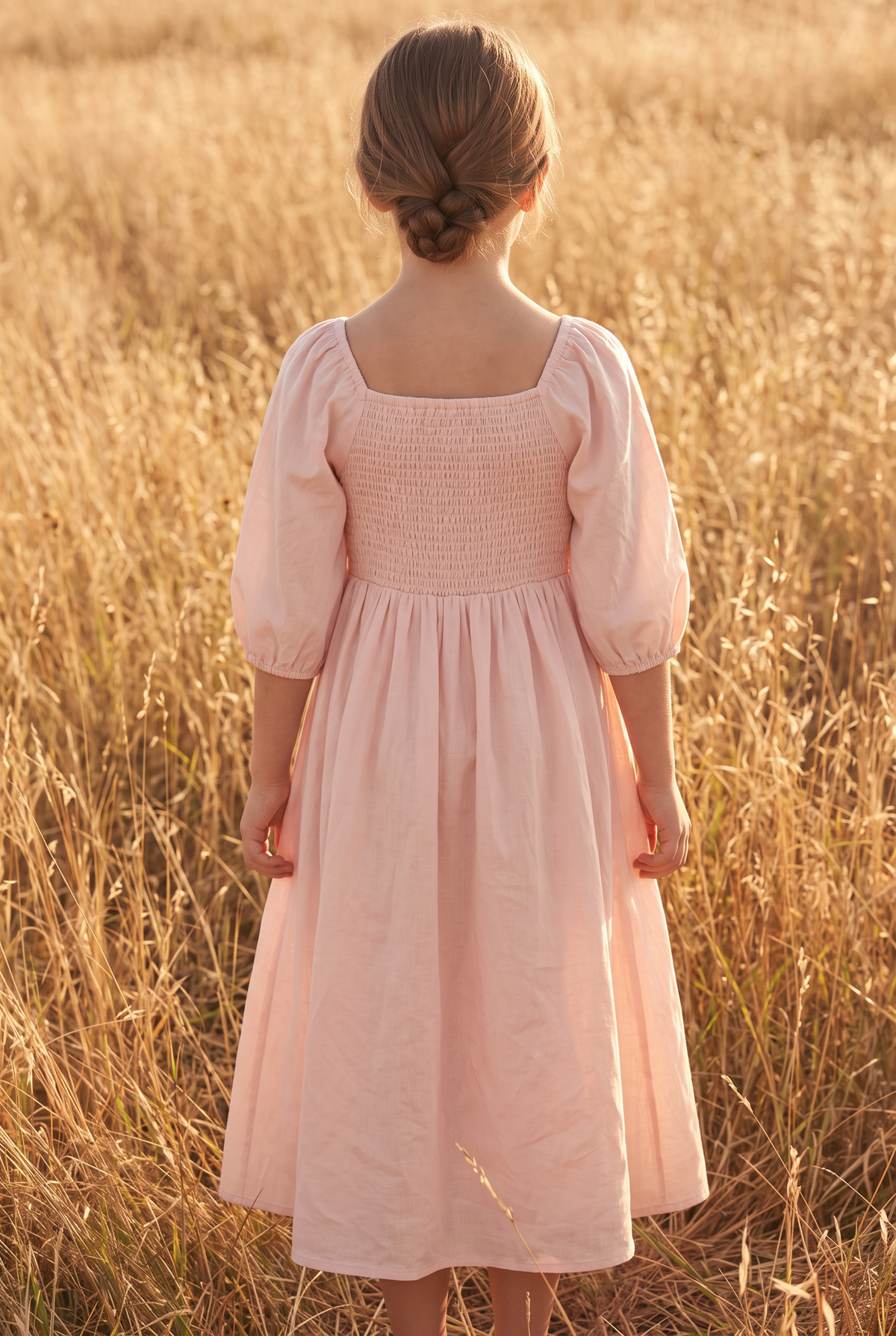 The Linden Mini in Blush, back