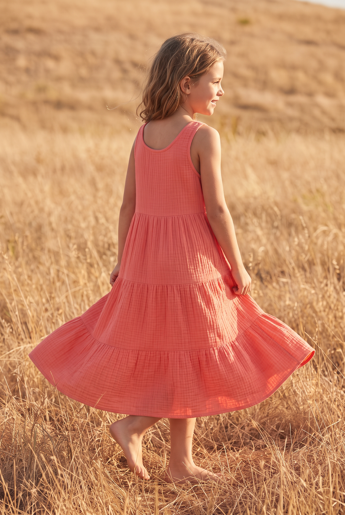 The Primrose Mini in Coral, walking