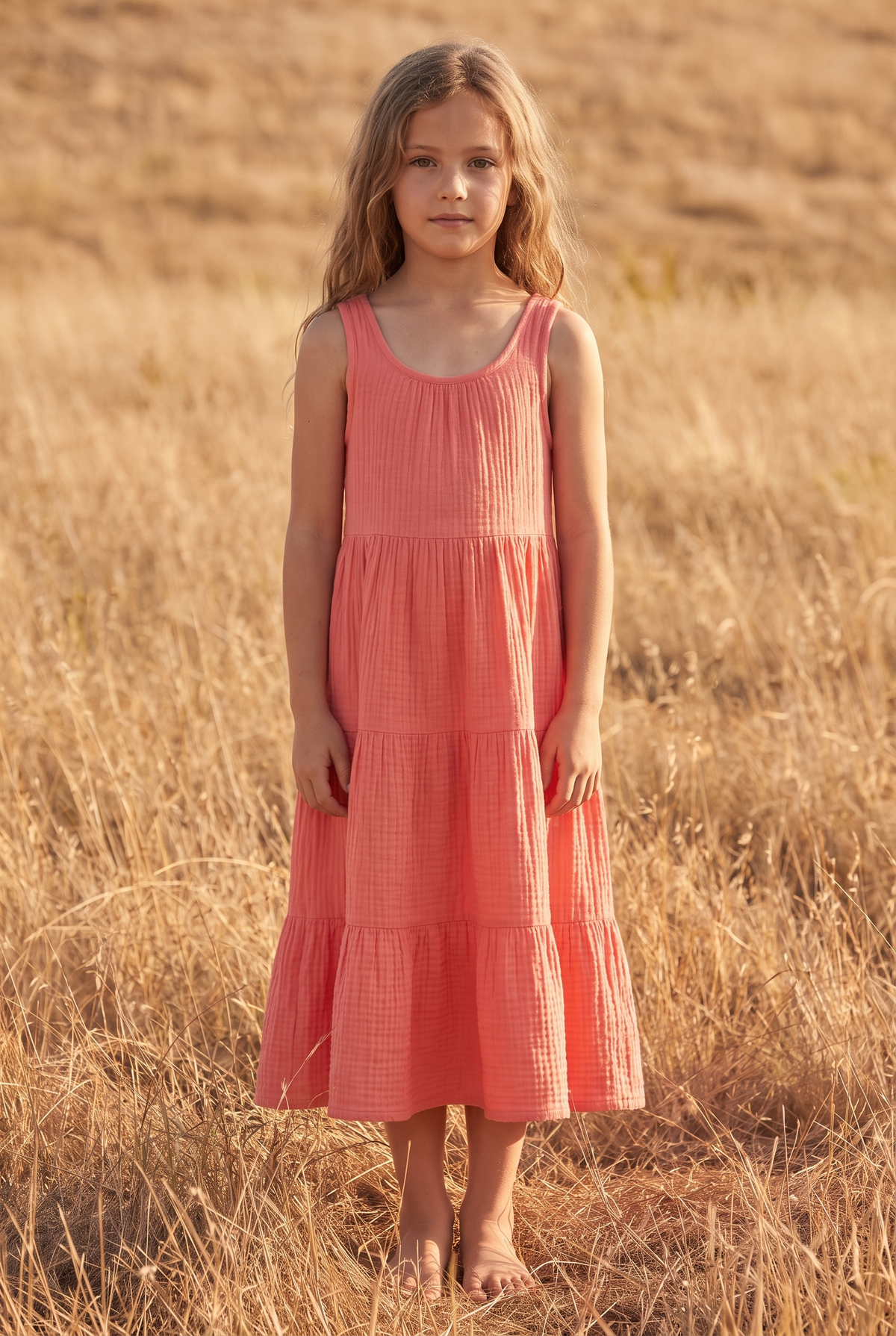 The Primrose Mini in Coral, front