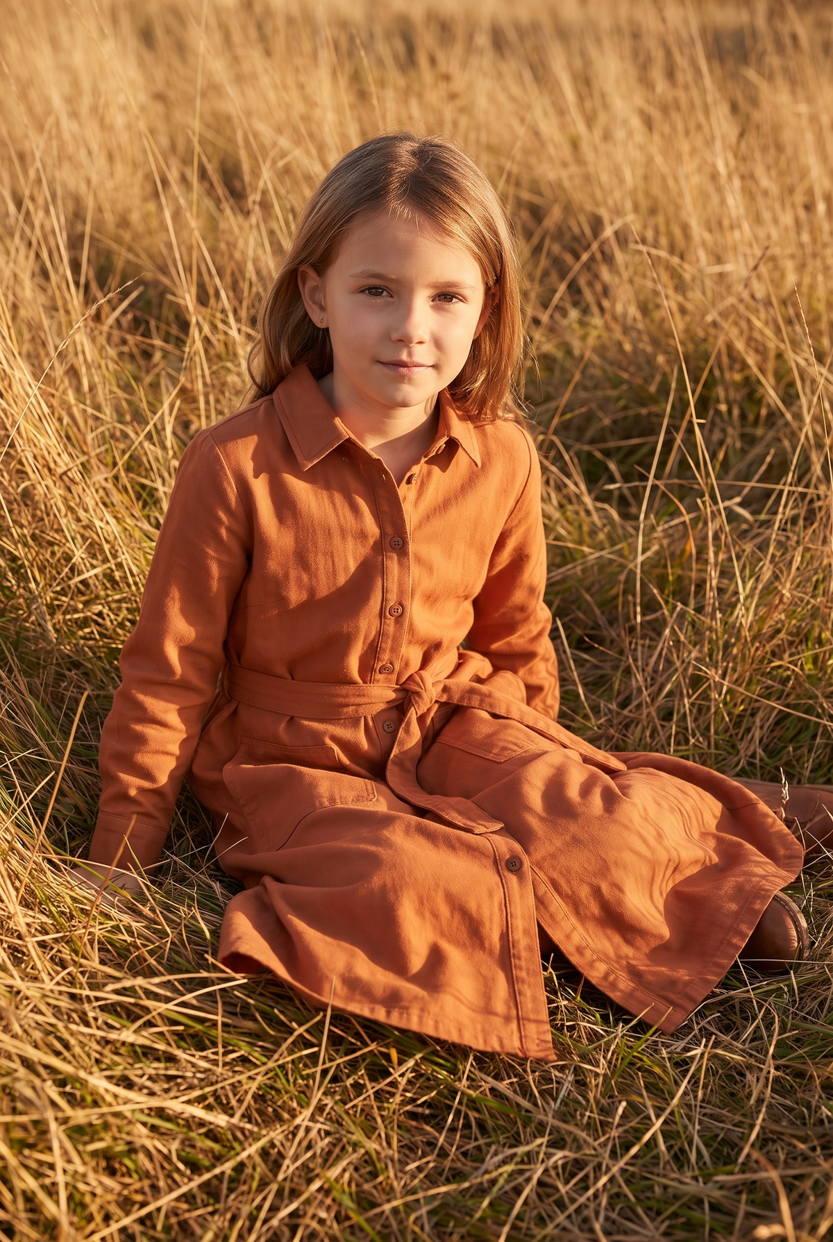 The Verbena Mini in Terracotta, seated