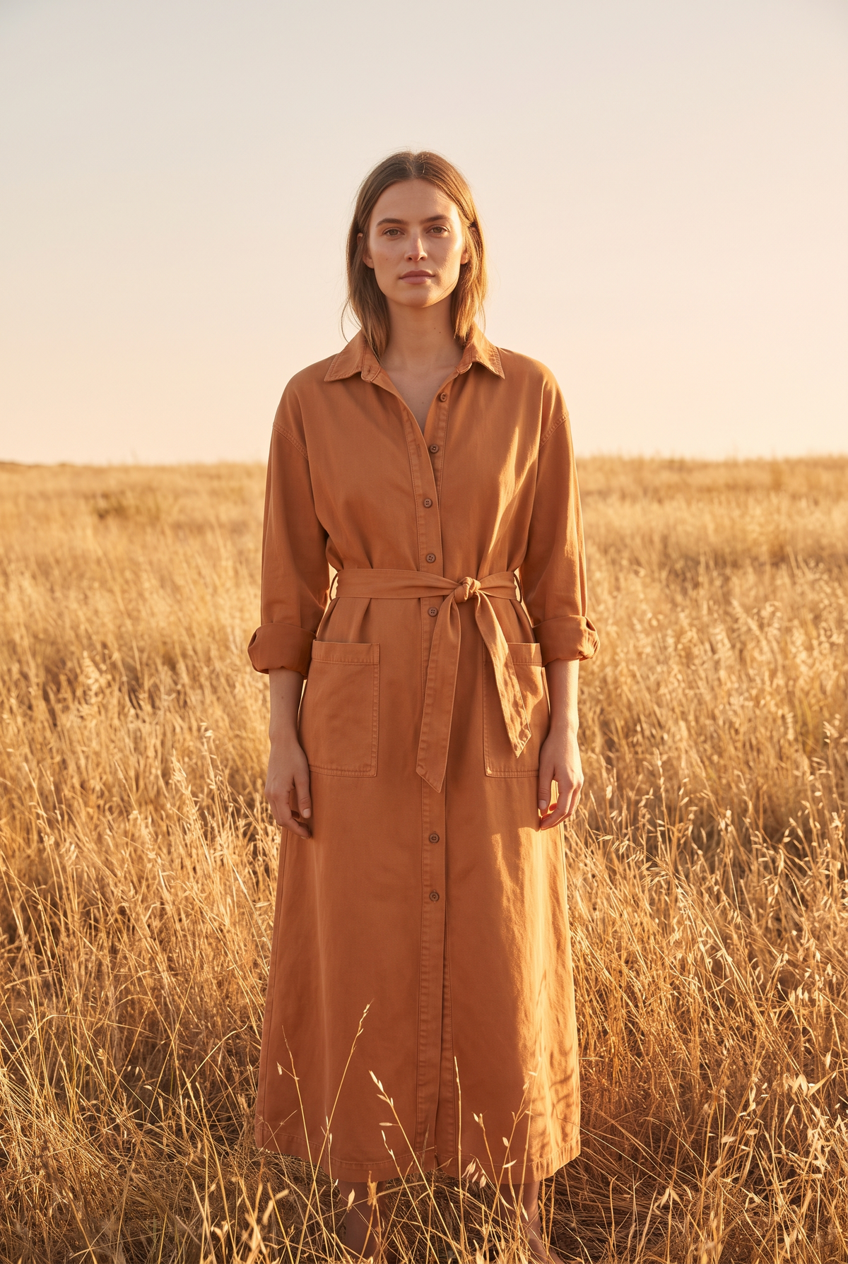 The Marlowe Maxi in Terracotta, front