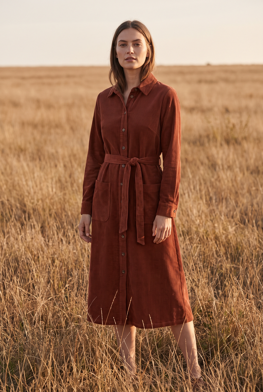 The Louisa Midi in Chestnut, front