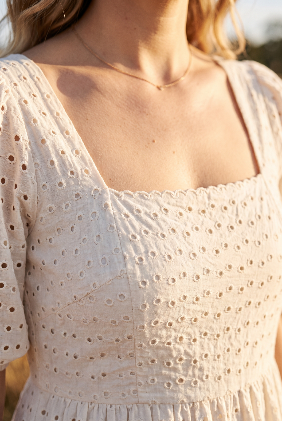 The Eloise Maxi, neckline detail