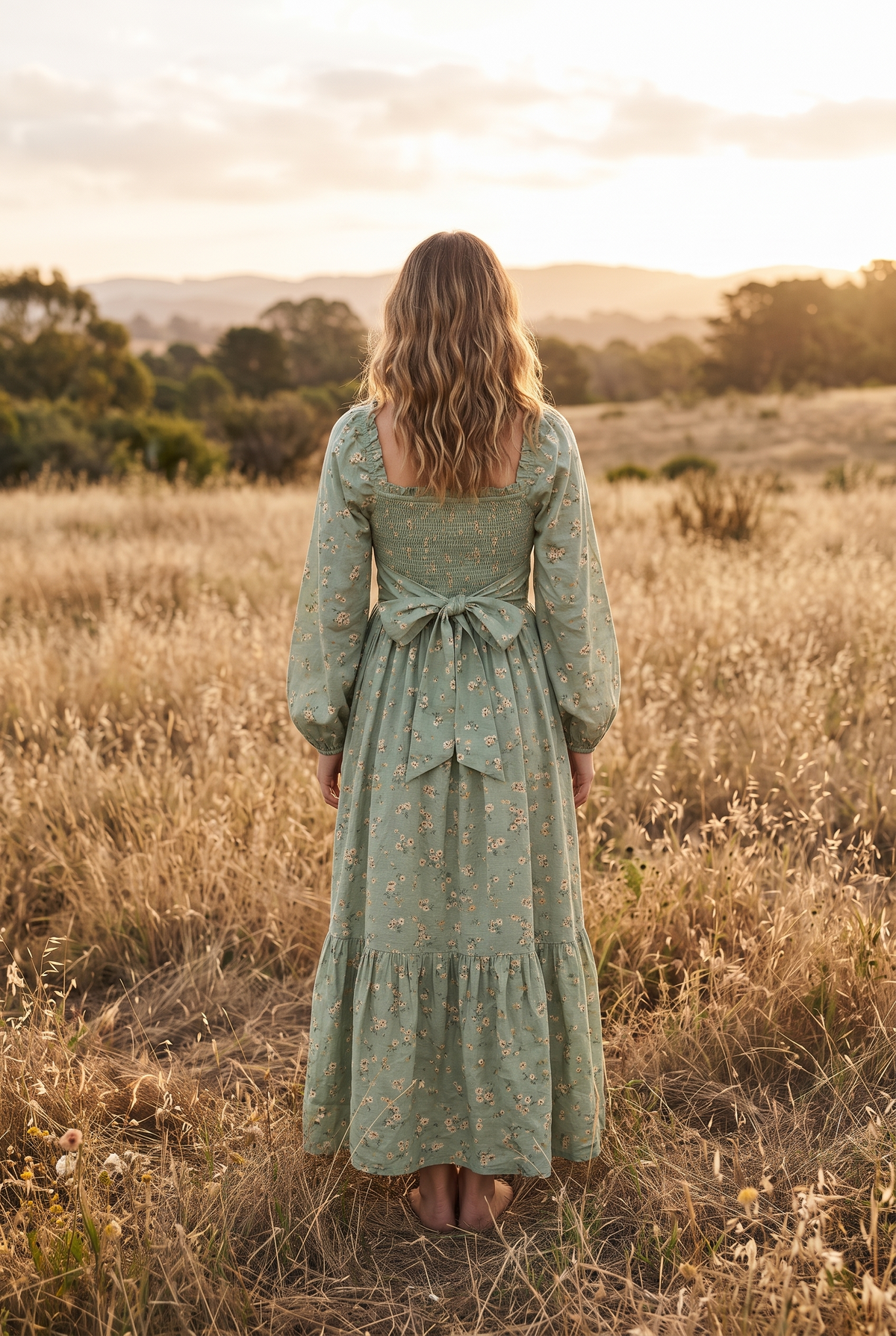 The Harriet Maxi in Meadow, back