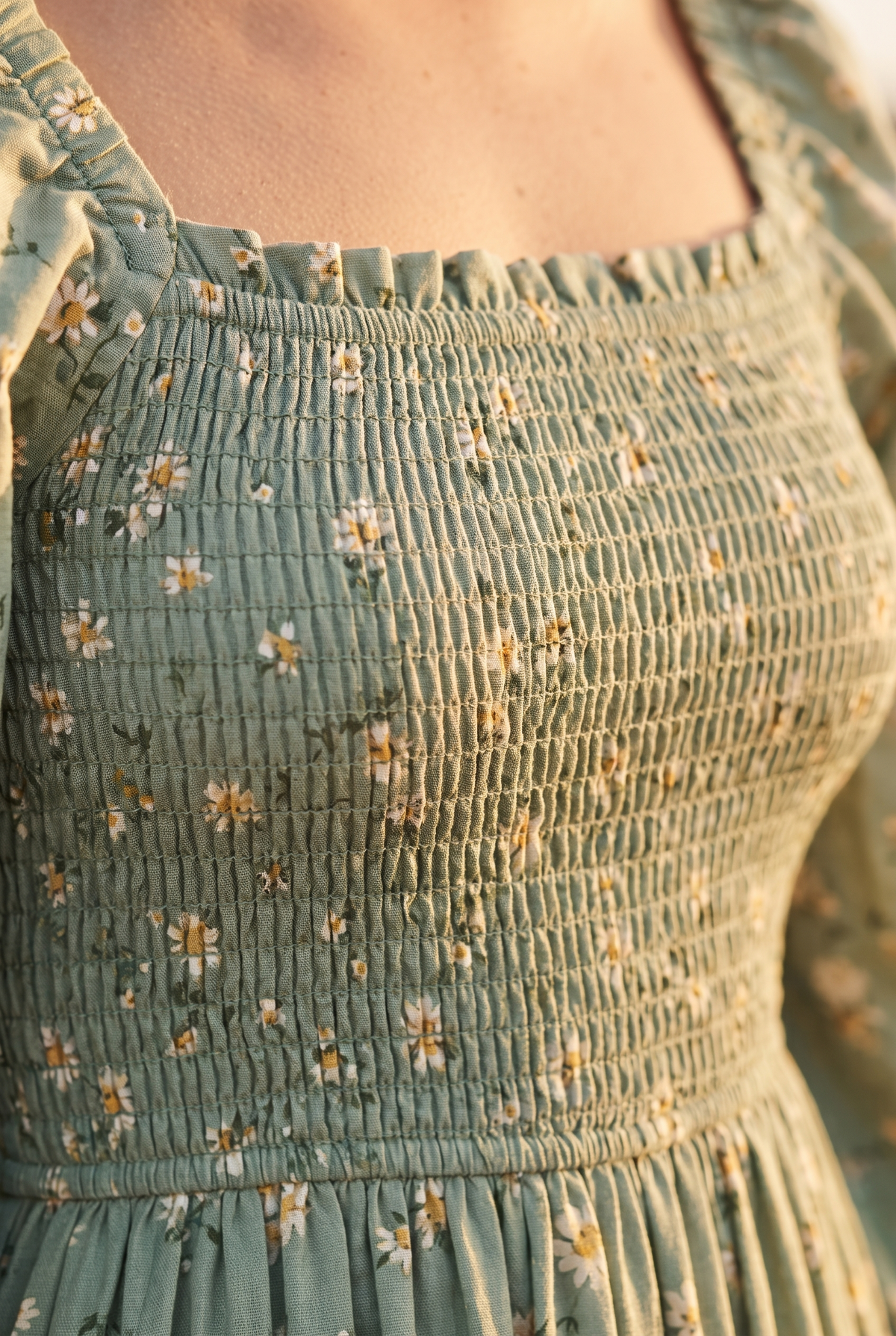 The Harriet Maxi, neckline detail