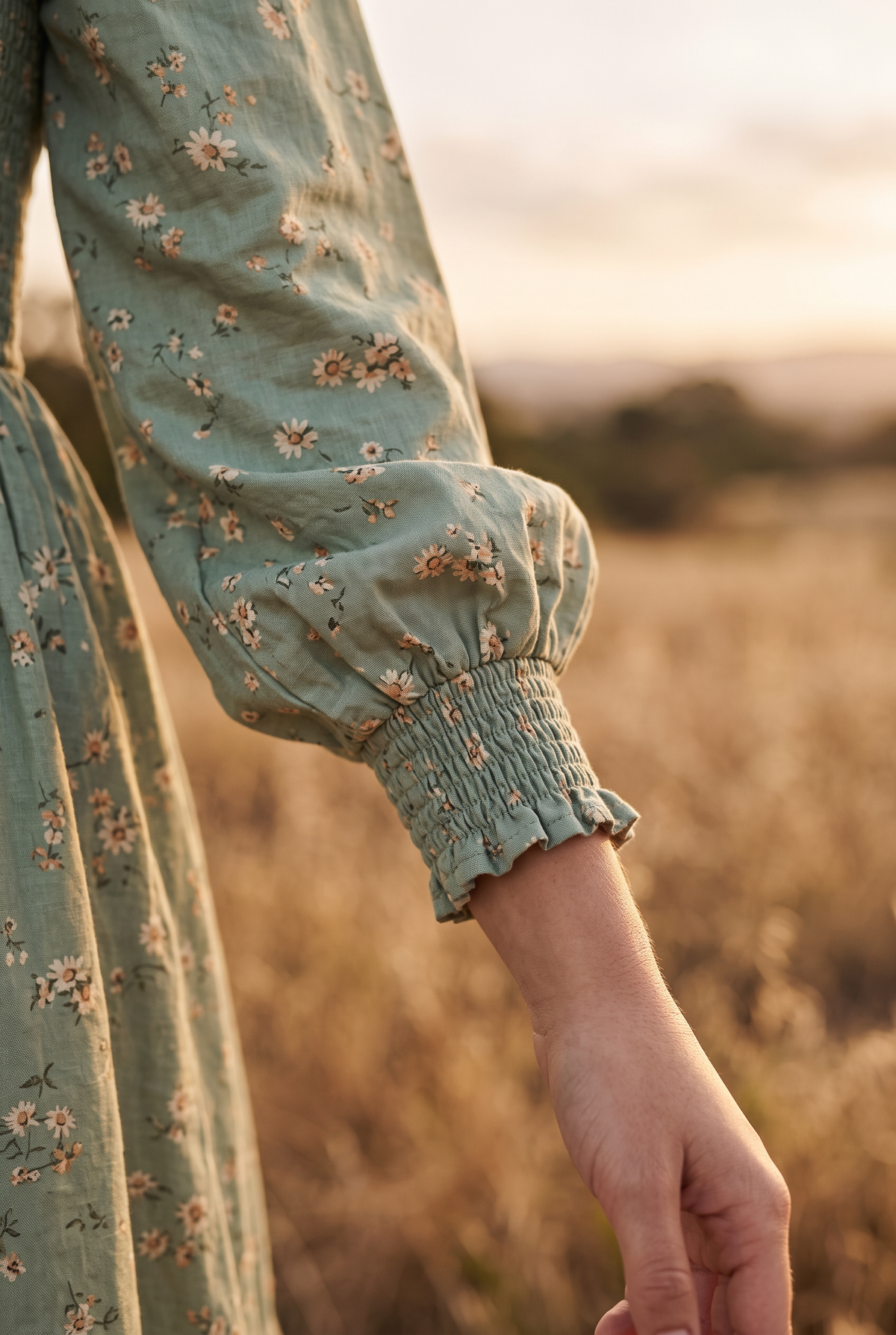 The Harriet Maxi, sleeve detail