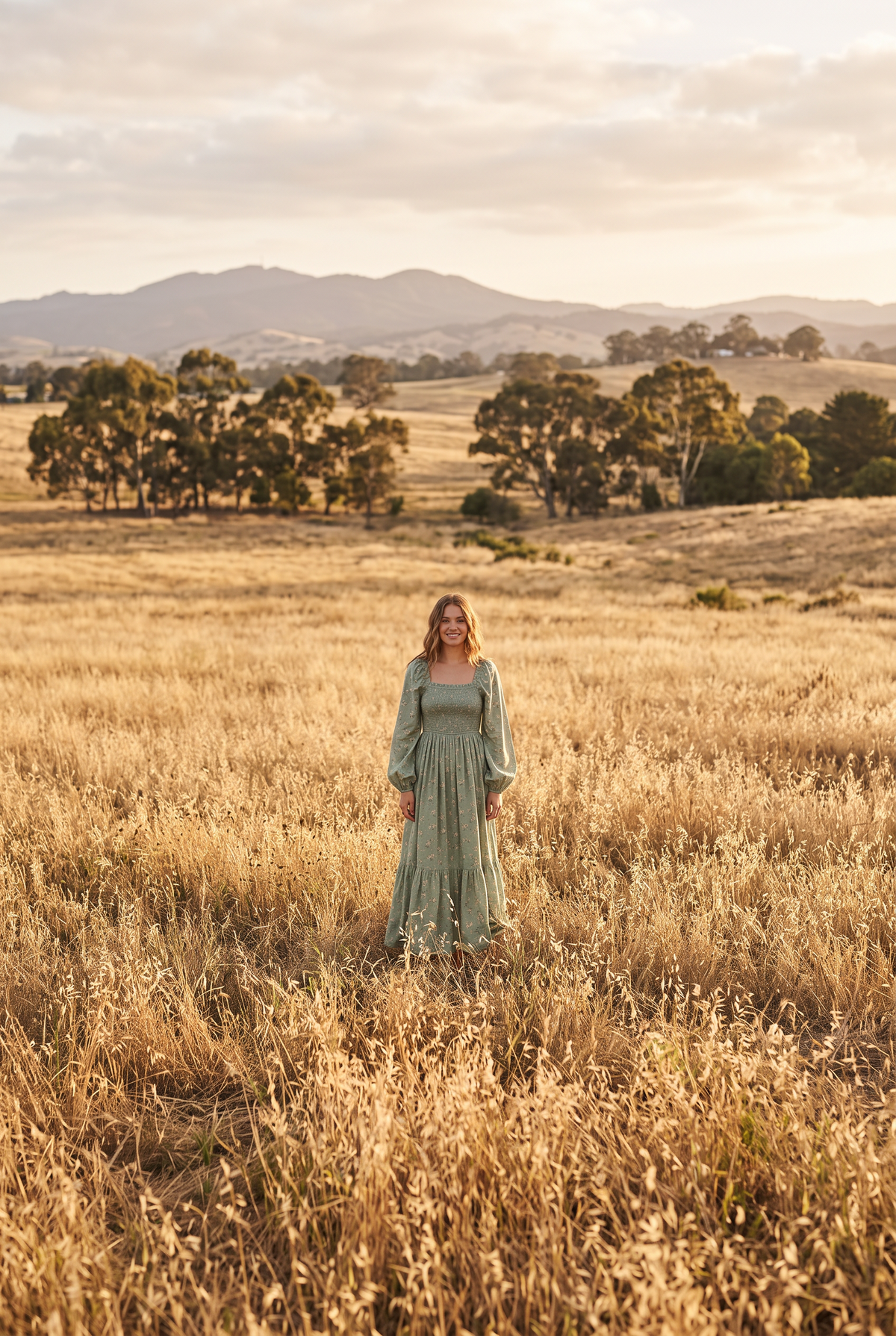 The Harriet Maxi in Meadow, in the field