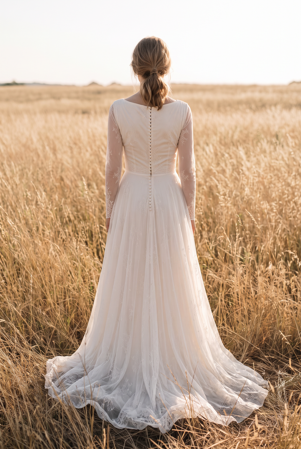 The Opal Maxi in Ivory, back