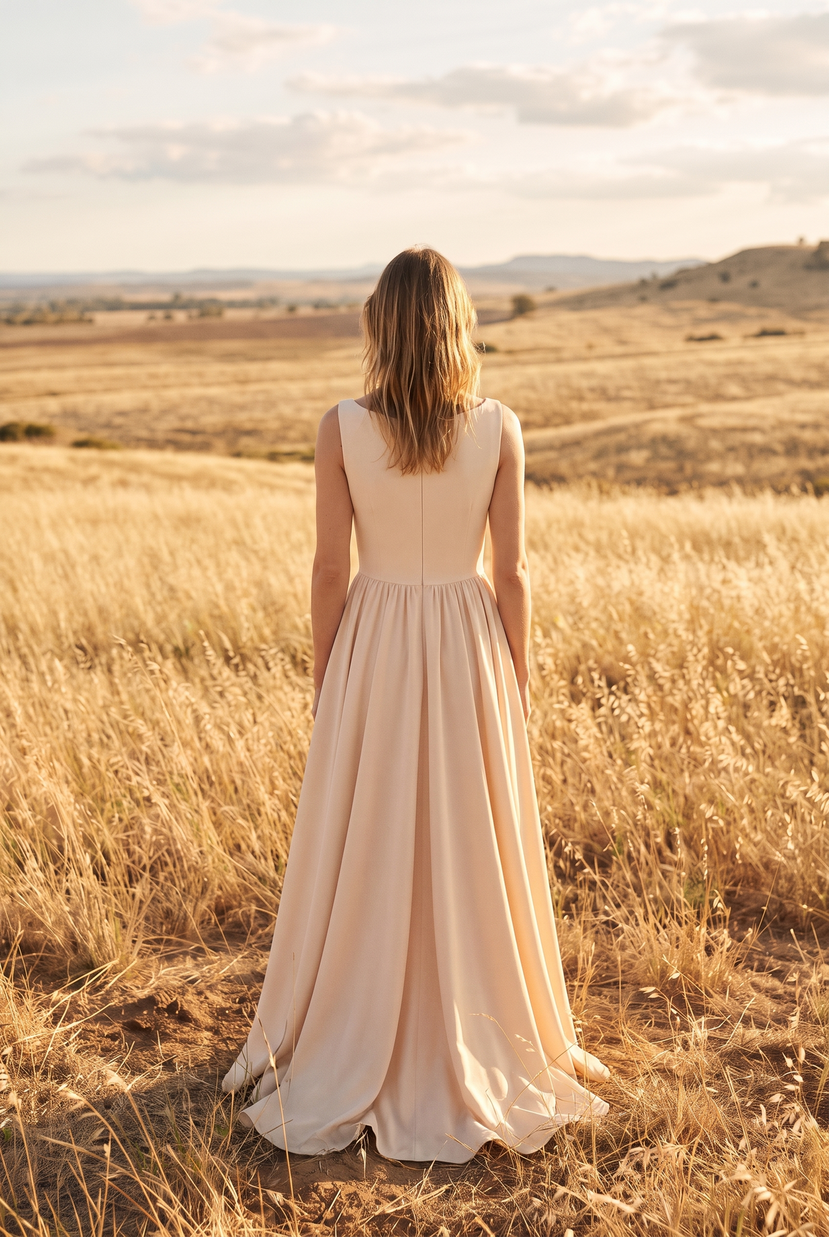 The Mabel Maxi in Champagne, back