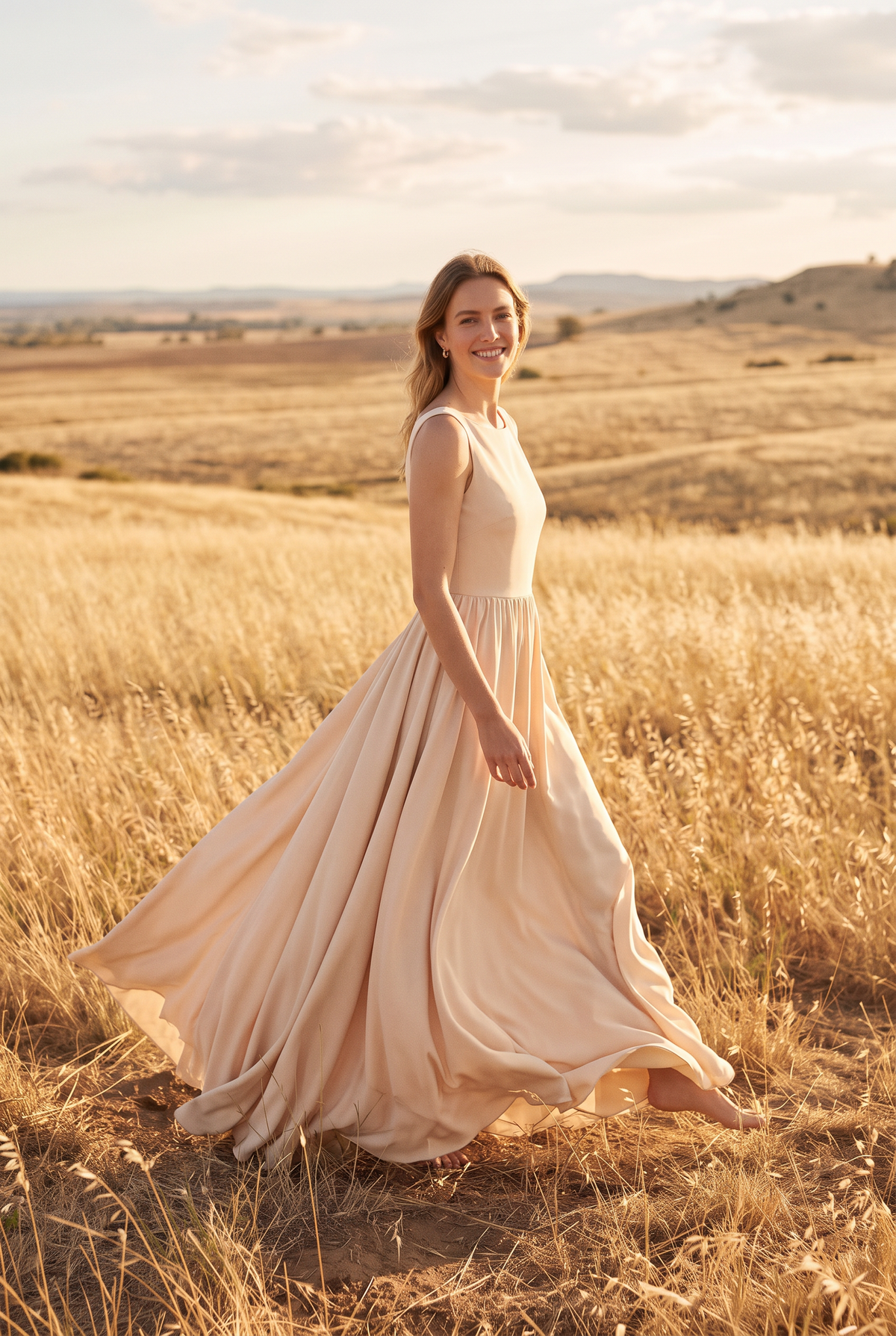 The Mabel Maxi in Champagne, walking