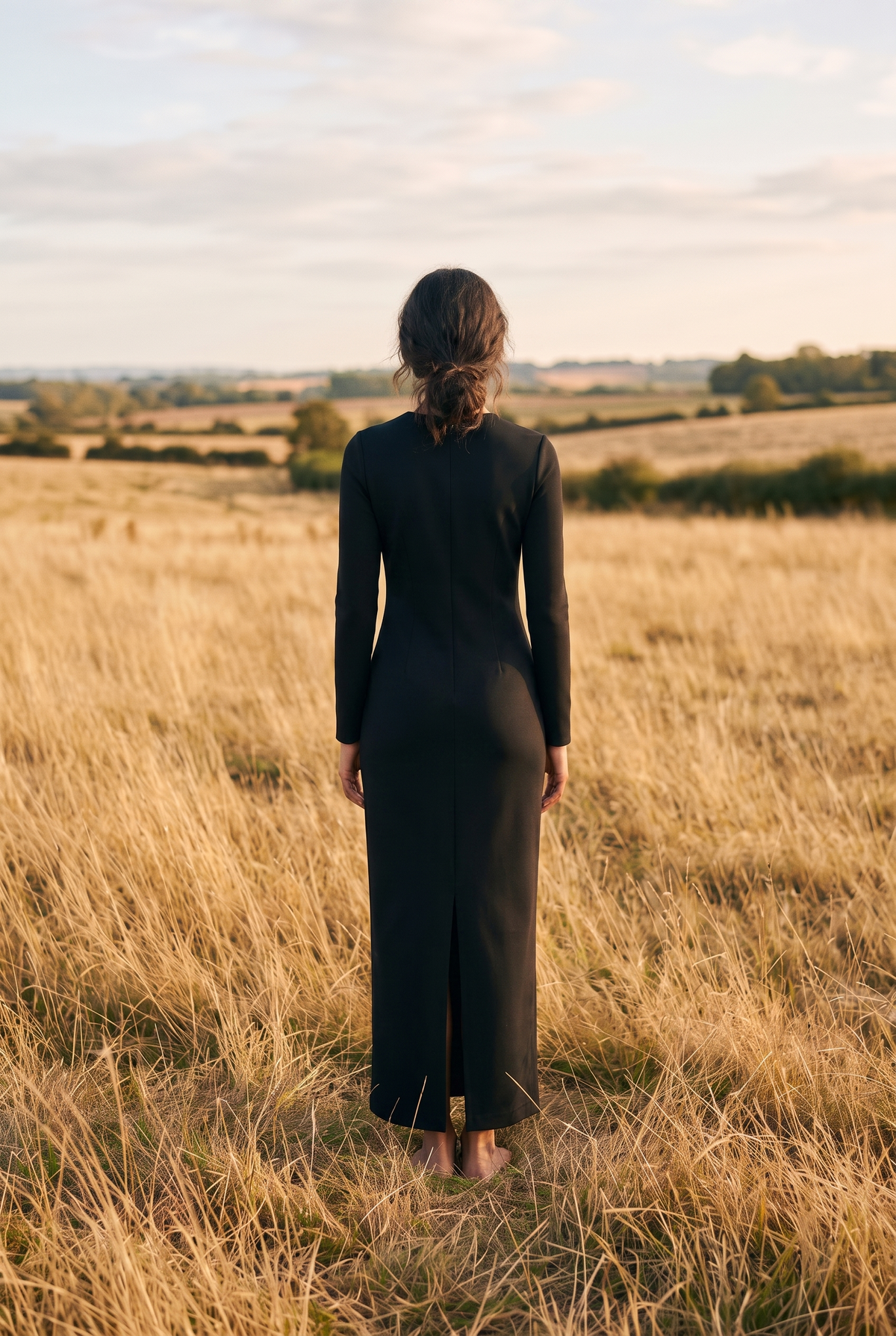 The Perpetua Maxi in Noir, back