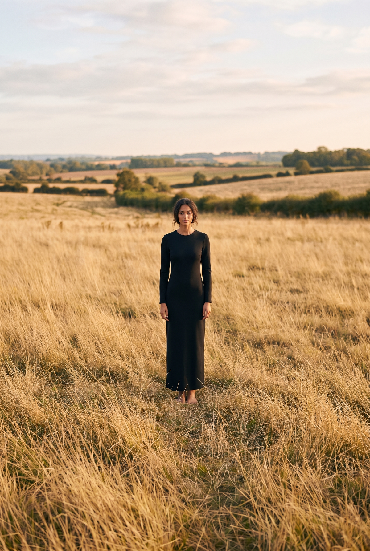 The Perpetua Maxi in Noir, in the field