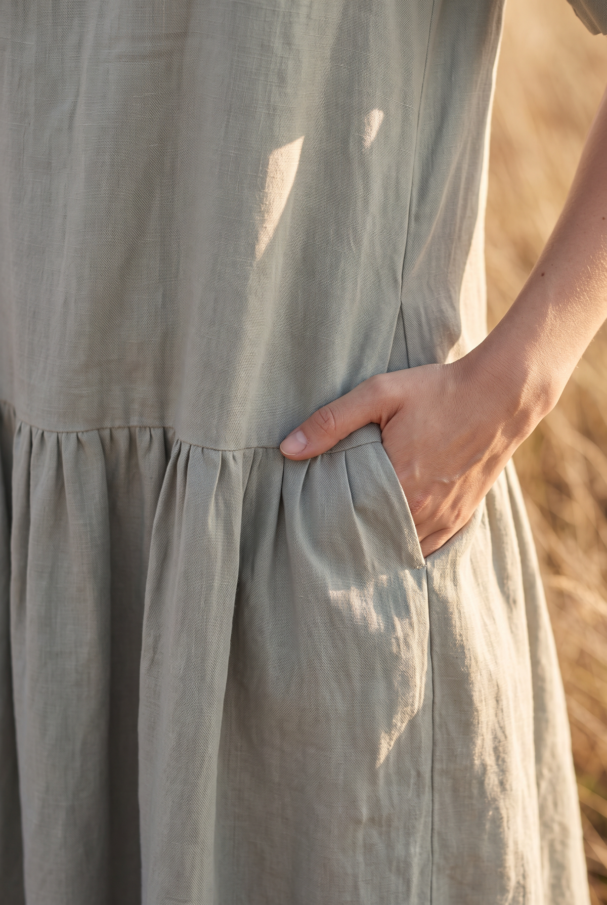 The Verity Midi, waistband detail