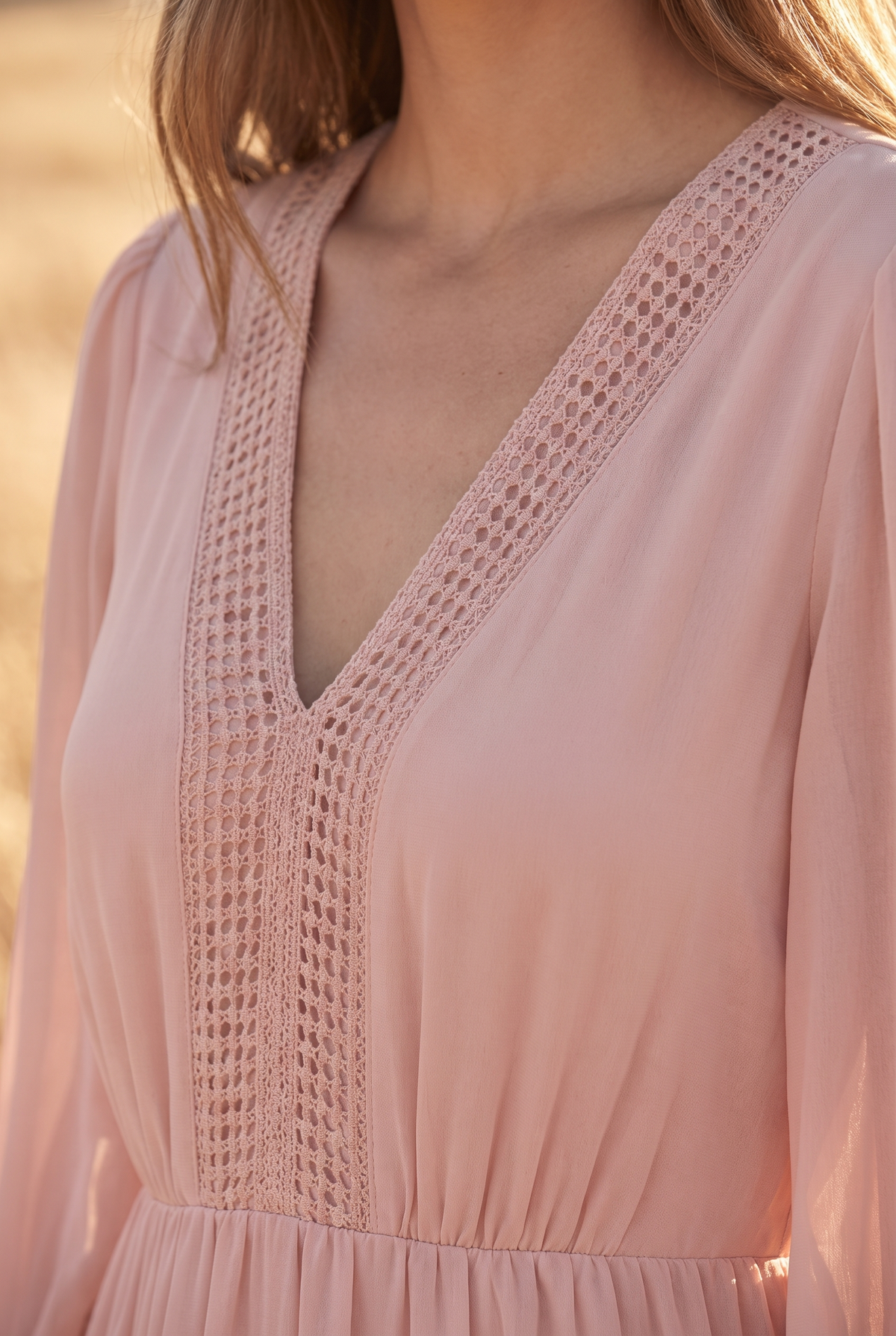 The Nora Midi, neckline detail