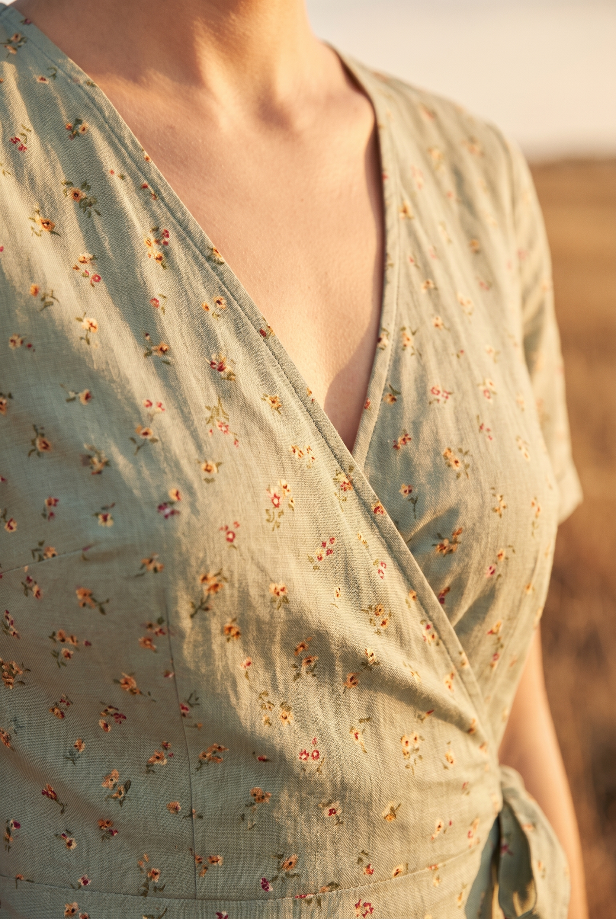 The Winifred Midi, neckline detail