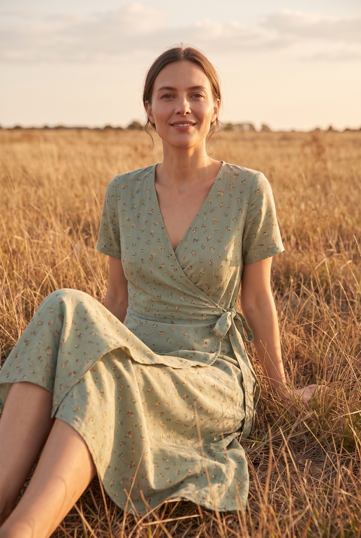 The Winifred Midi in Meadow, seated