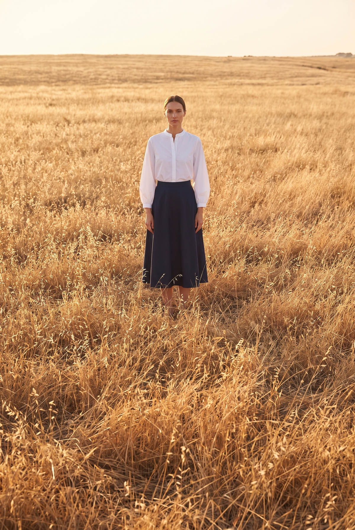 The Bramble Blouse in White, in the field