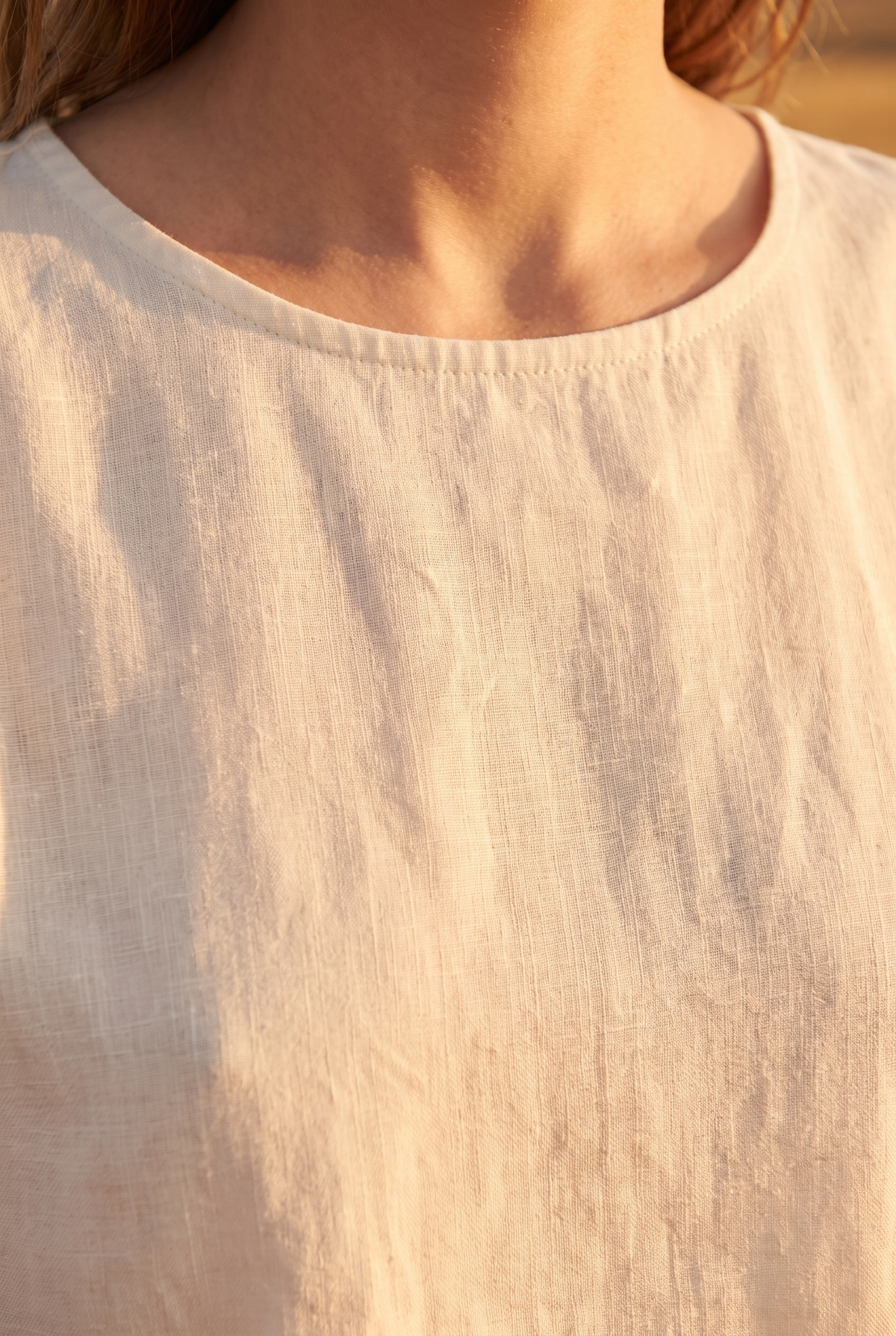 The Thistle Blouse, neckline detail