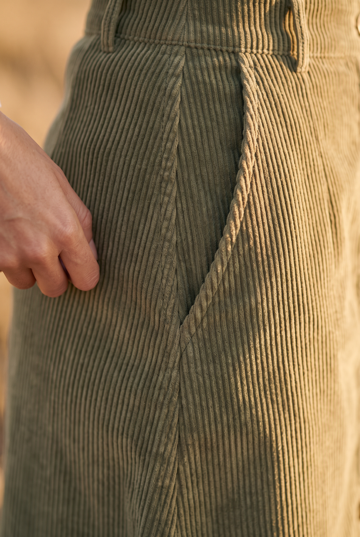 The Lark Skirt, waistband detail