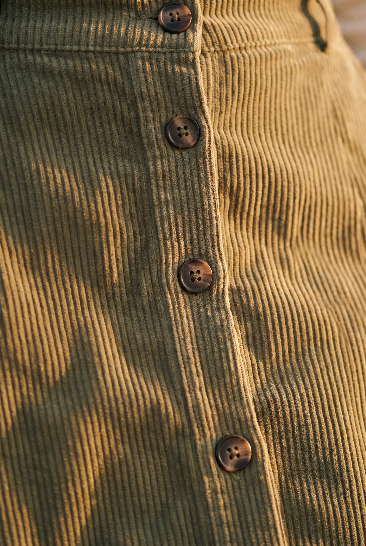 The Lark Skirt, button detail