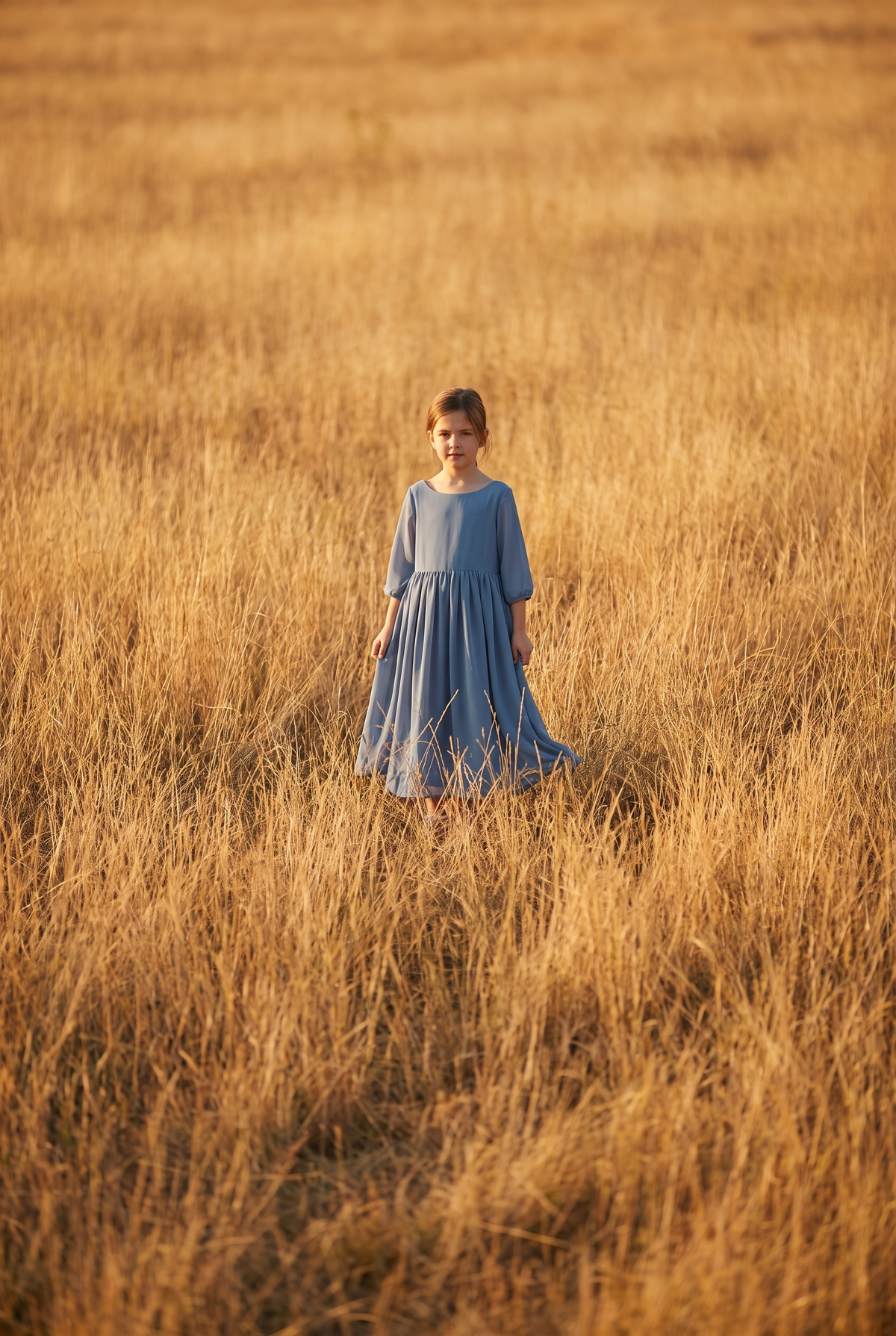 The Aster Mini in Dusty Blue, in the field