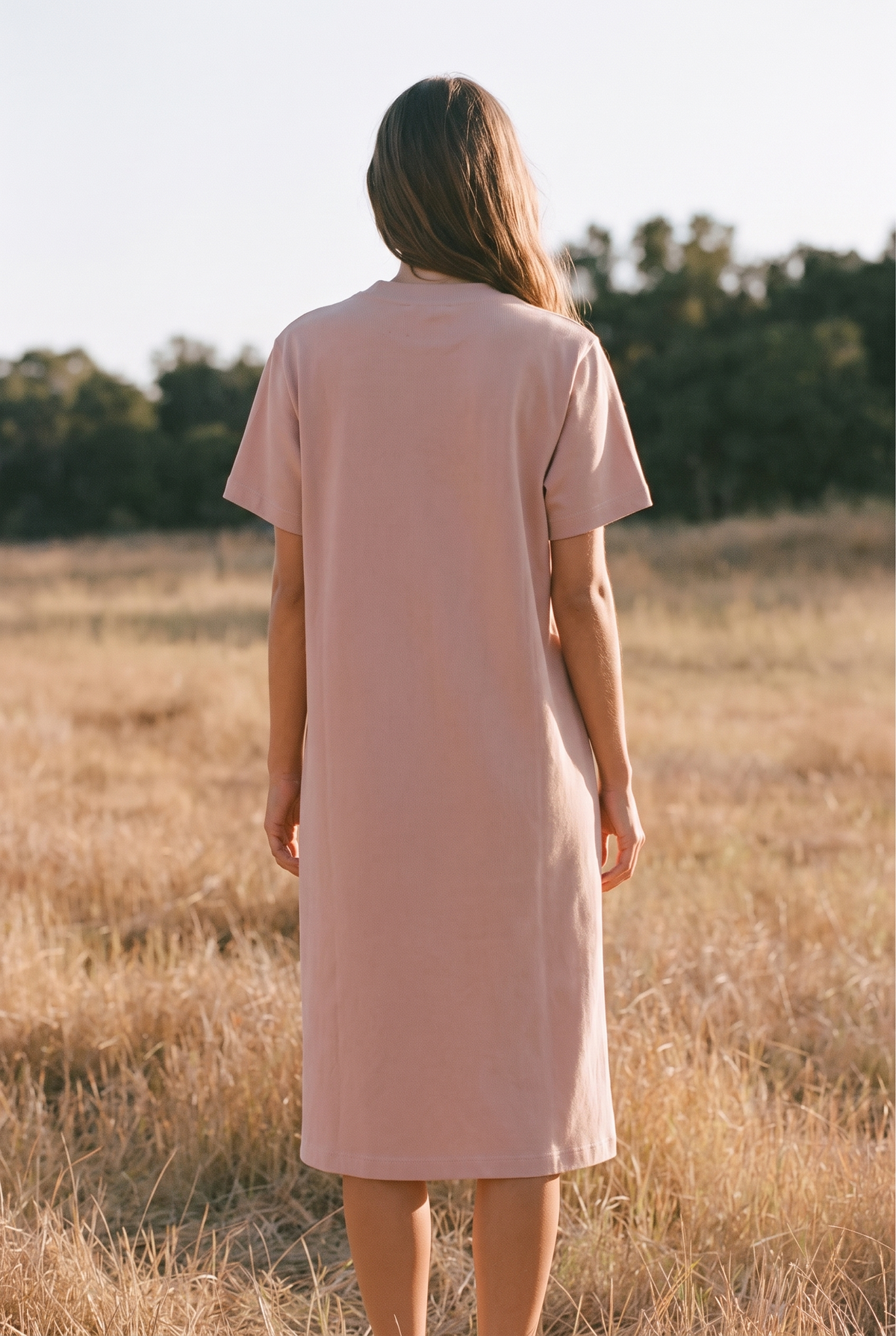 The Adeline Midi in Blush, back