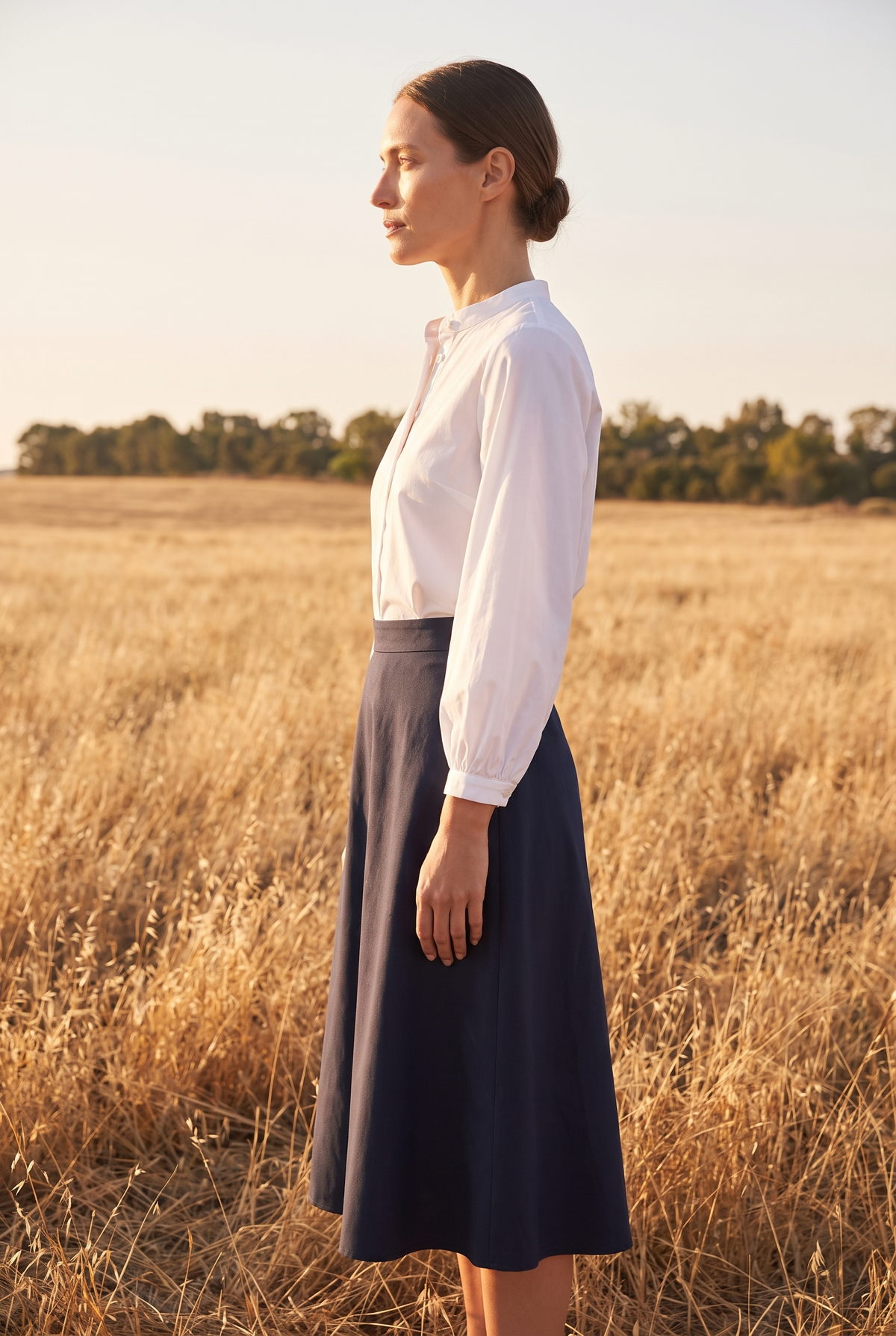 The Bramble Blouse in White, side