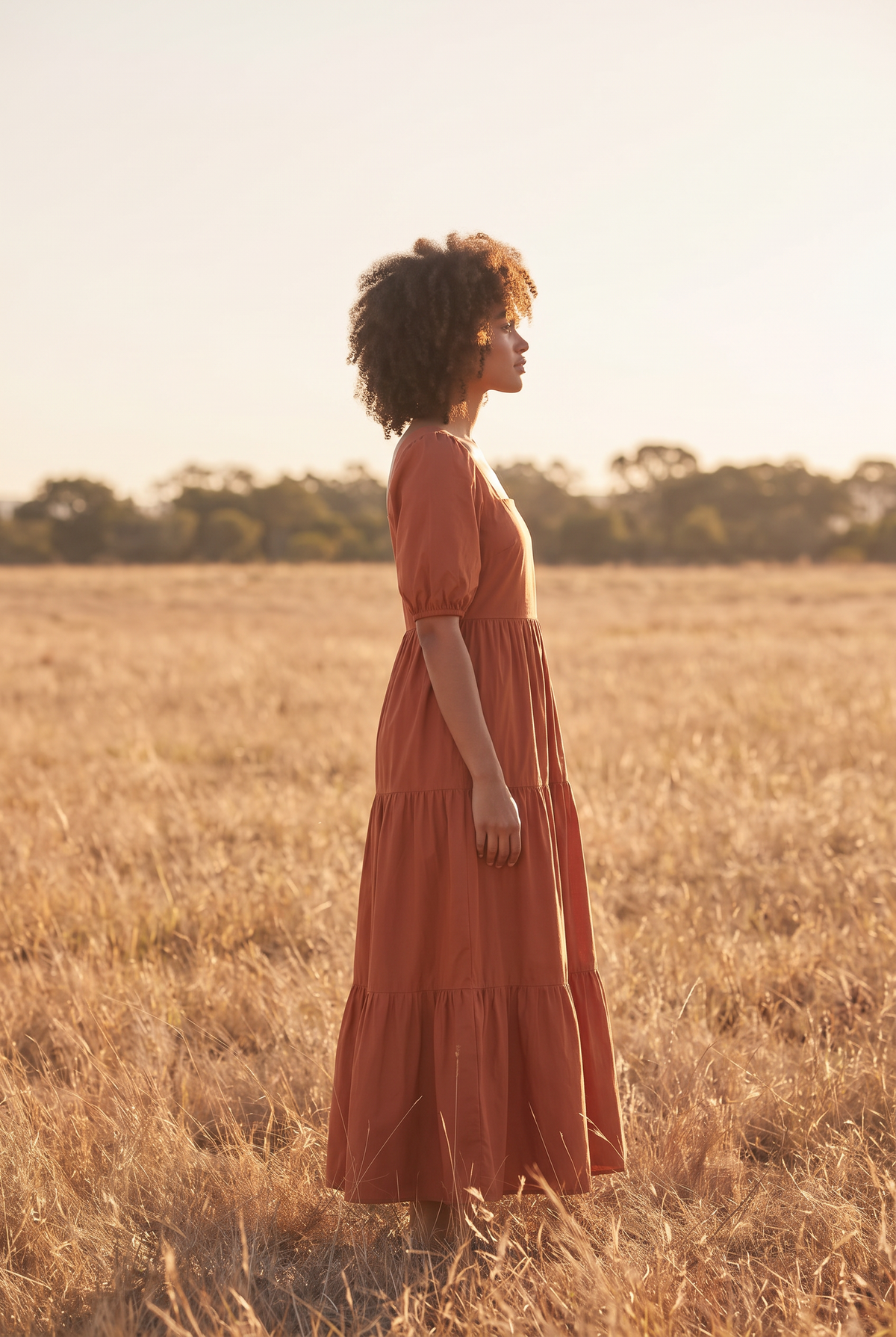 The Briar Maxi in Chestnut, side