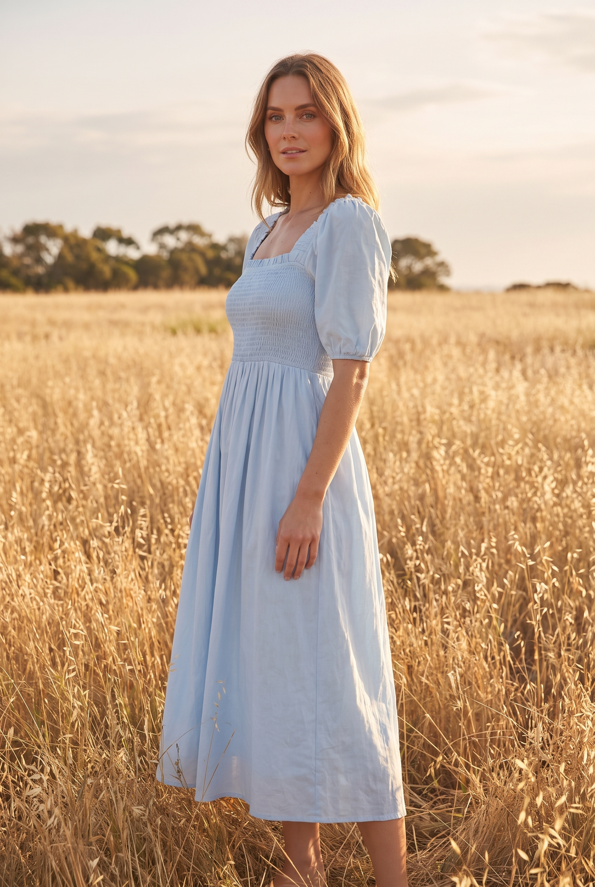 The Cordelia Midi in Sky, three quarter view